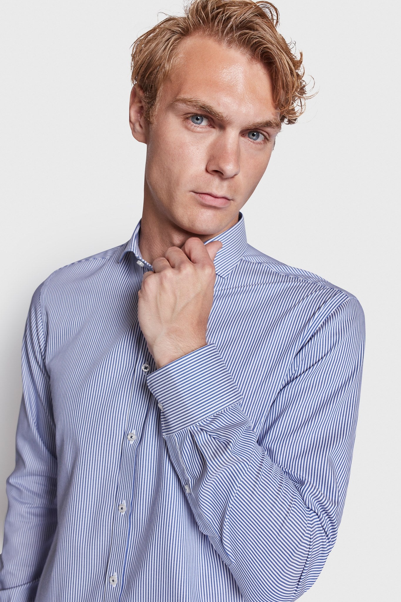BS Abraham Slim Fit Skjorte - Blue