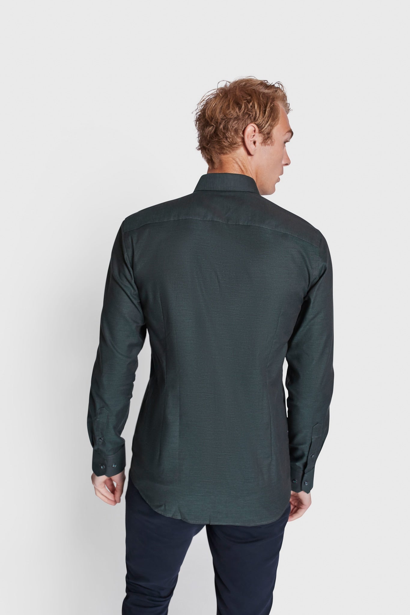 BS Robert Slim Fit Skjorte - Dark Green