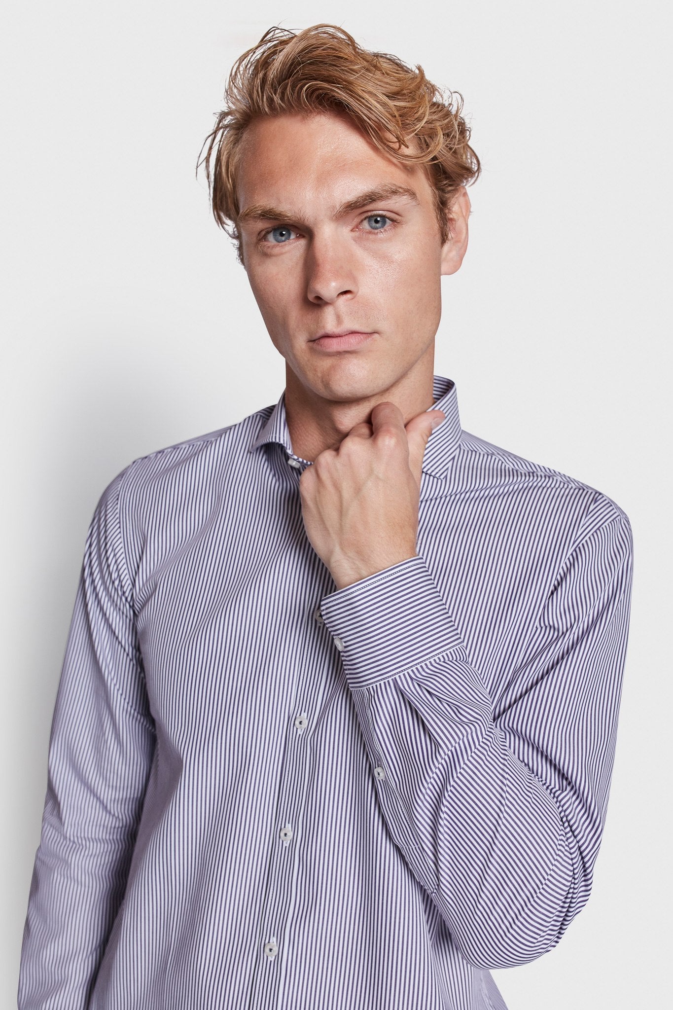BS Serdar Slim Fit Skjorte - Purple