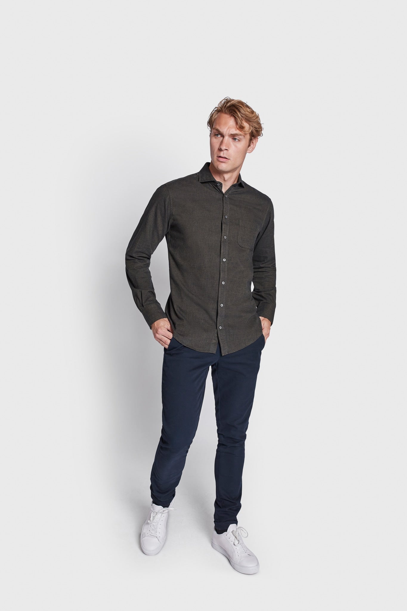 BS Sulayman Casual Slim Fit Skjorte - Green