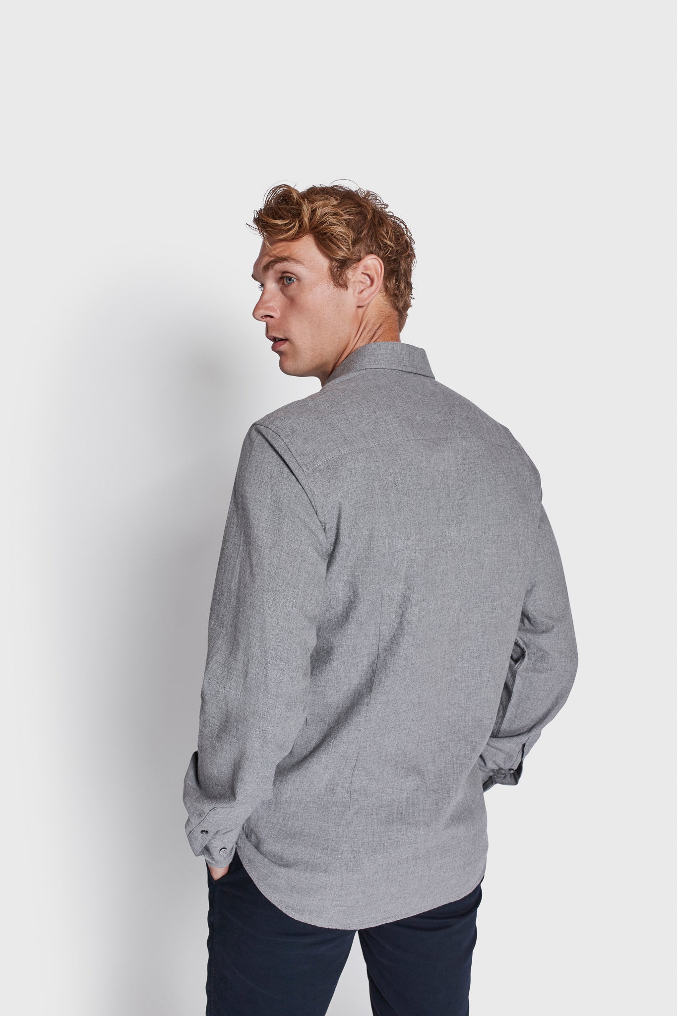 BS Sulayman Casual Slim Fit Skjorte - Grey
