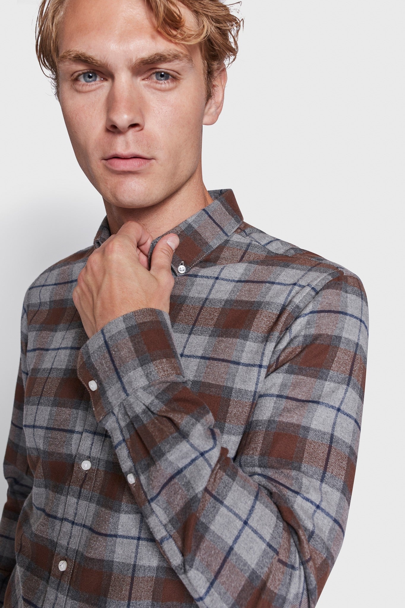 BS Hamza Casual Slim Fit Skjorte - Brown
