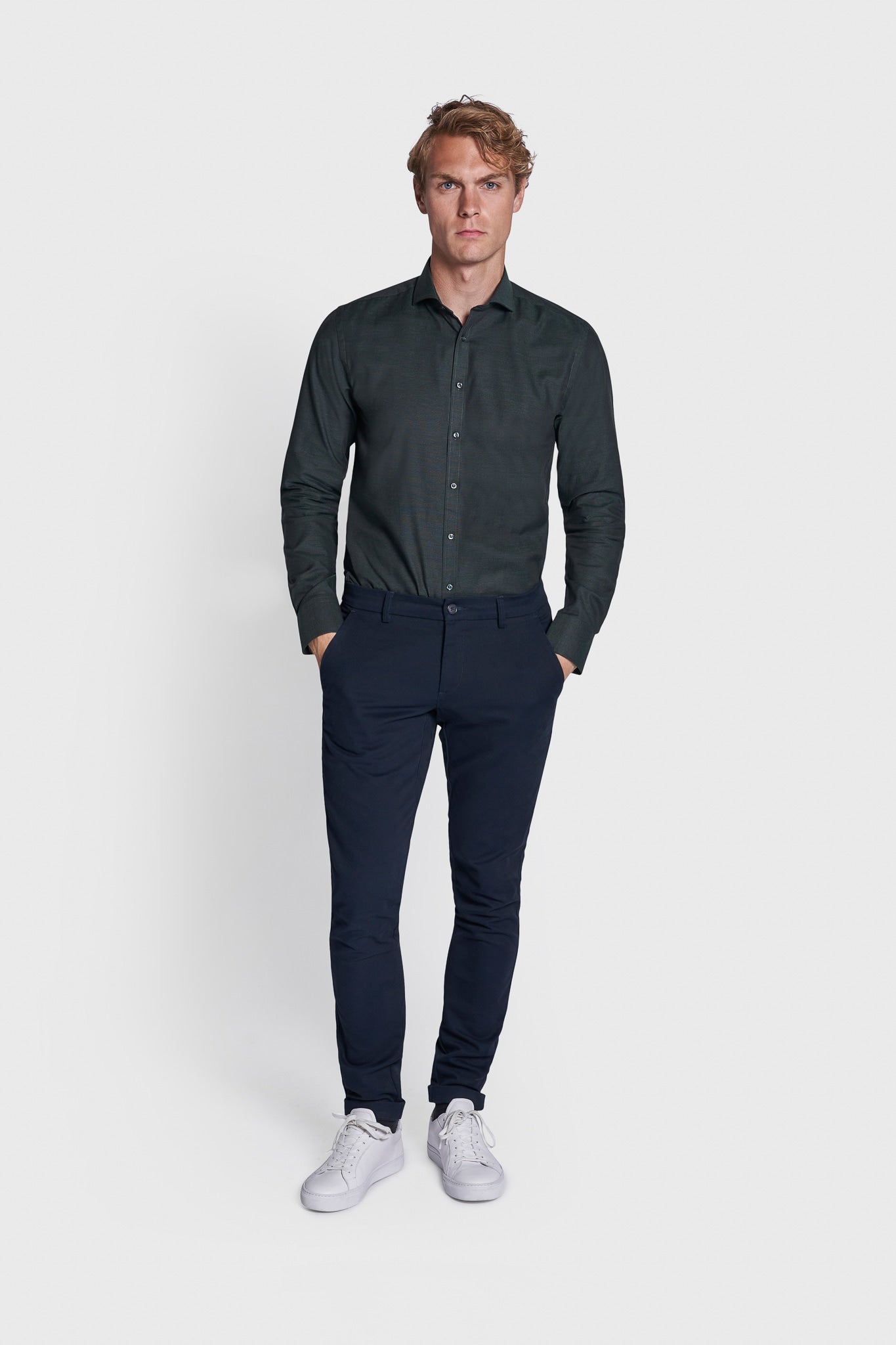 BS Gabriel Modern Fit Skjorte - Dark Green