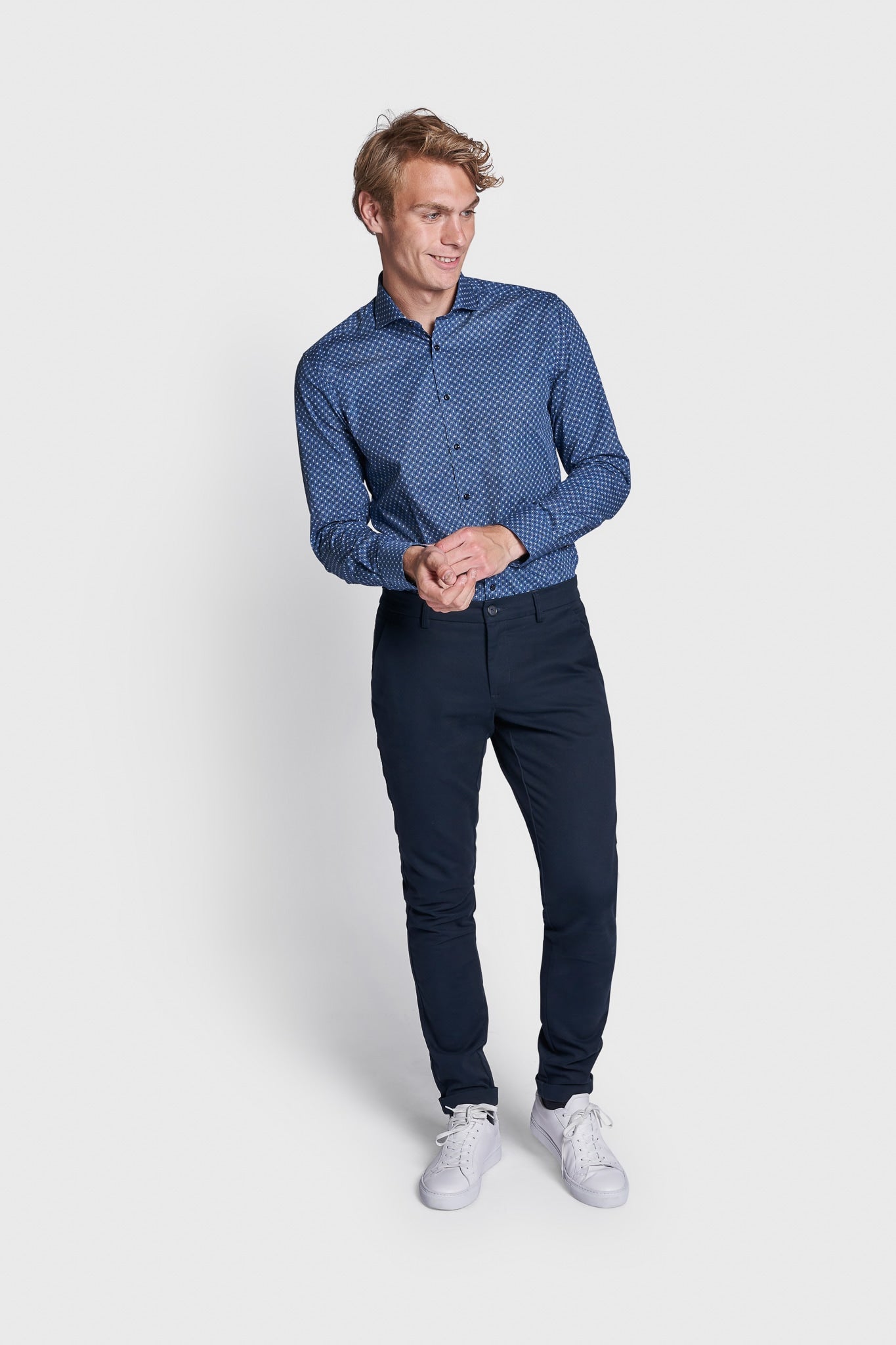 BS Jamie Modern Fit Skjorte - Dark Blue