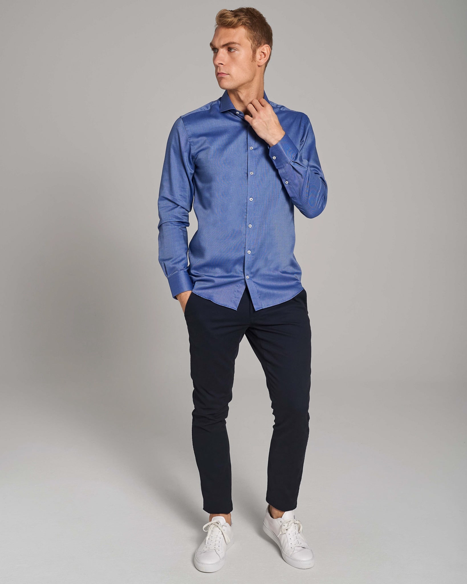 BS Klinsmann Slim Fit Skjorte - Blue