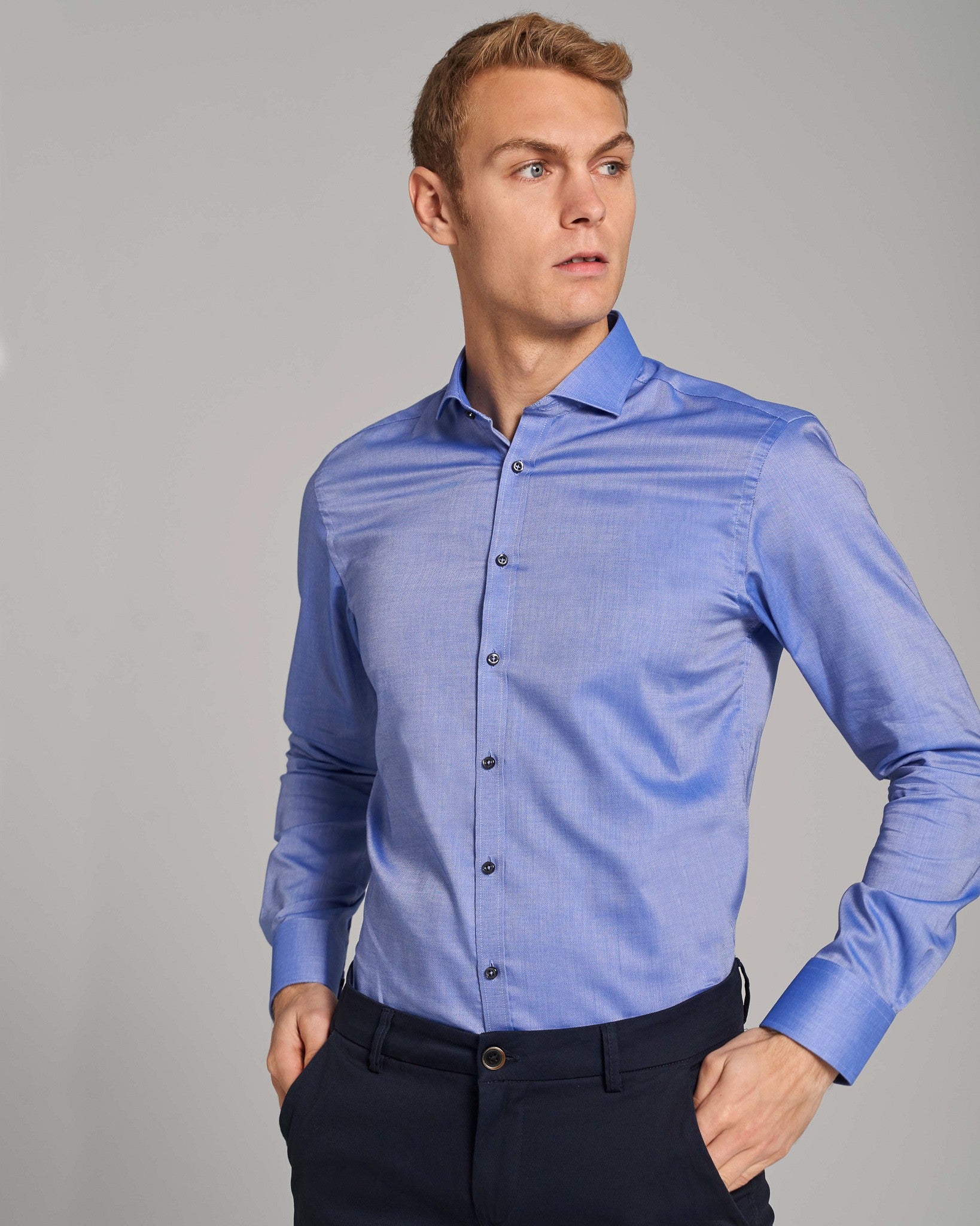BS Matthaus Slim Fit Skjorte - Blue