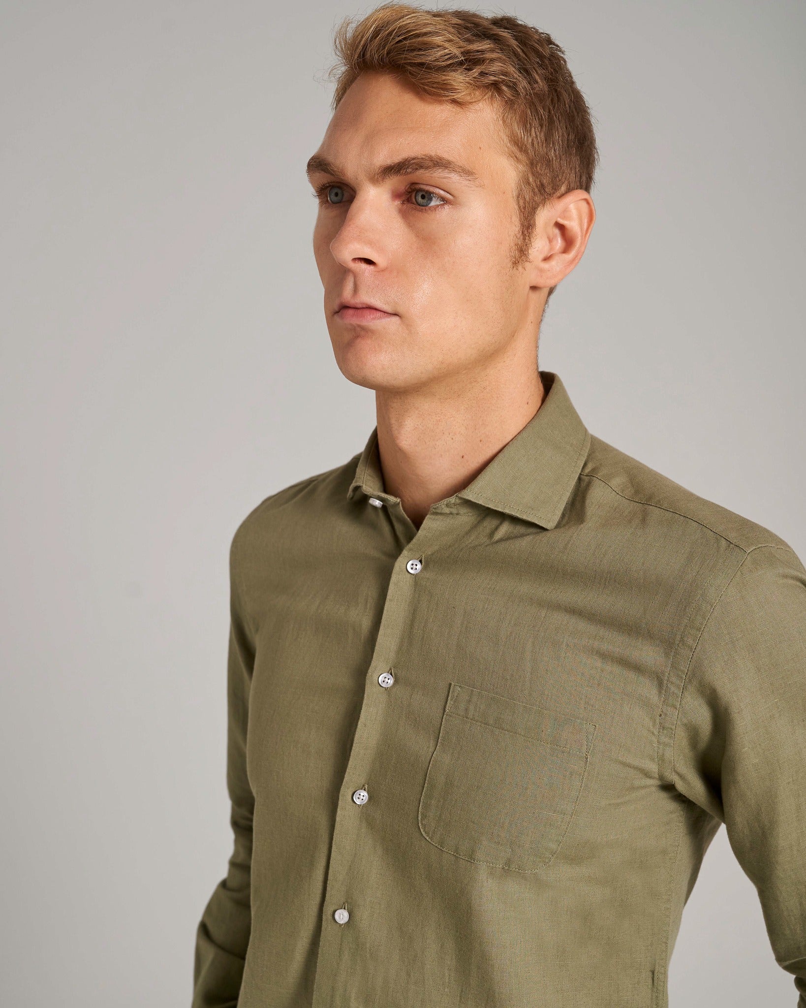 BS Ricciardo Casual Slim Fit Skjorte - Army