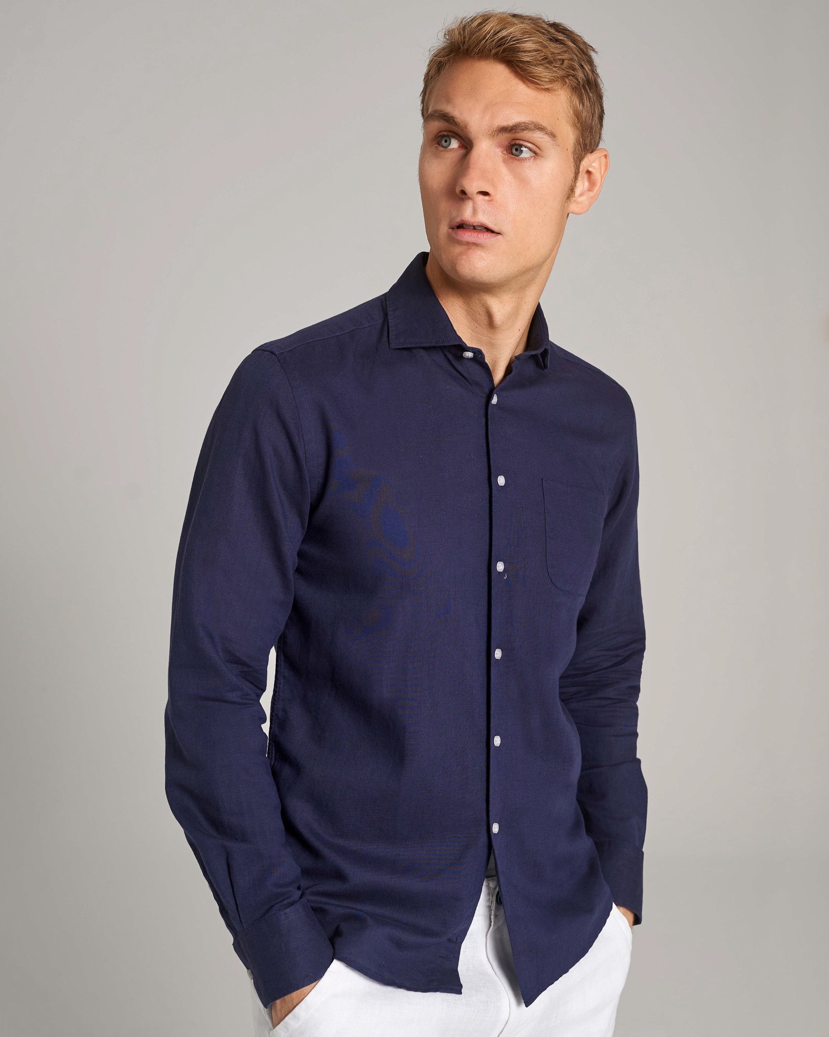 BS Ricciardo Casual Slim Fit Skjorte - Navy