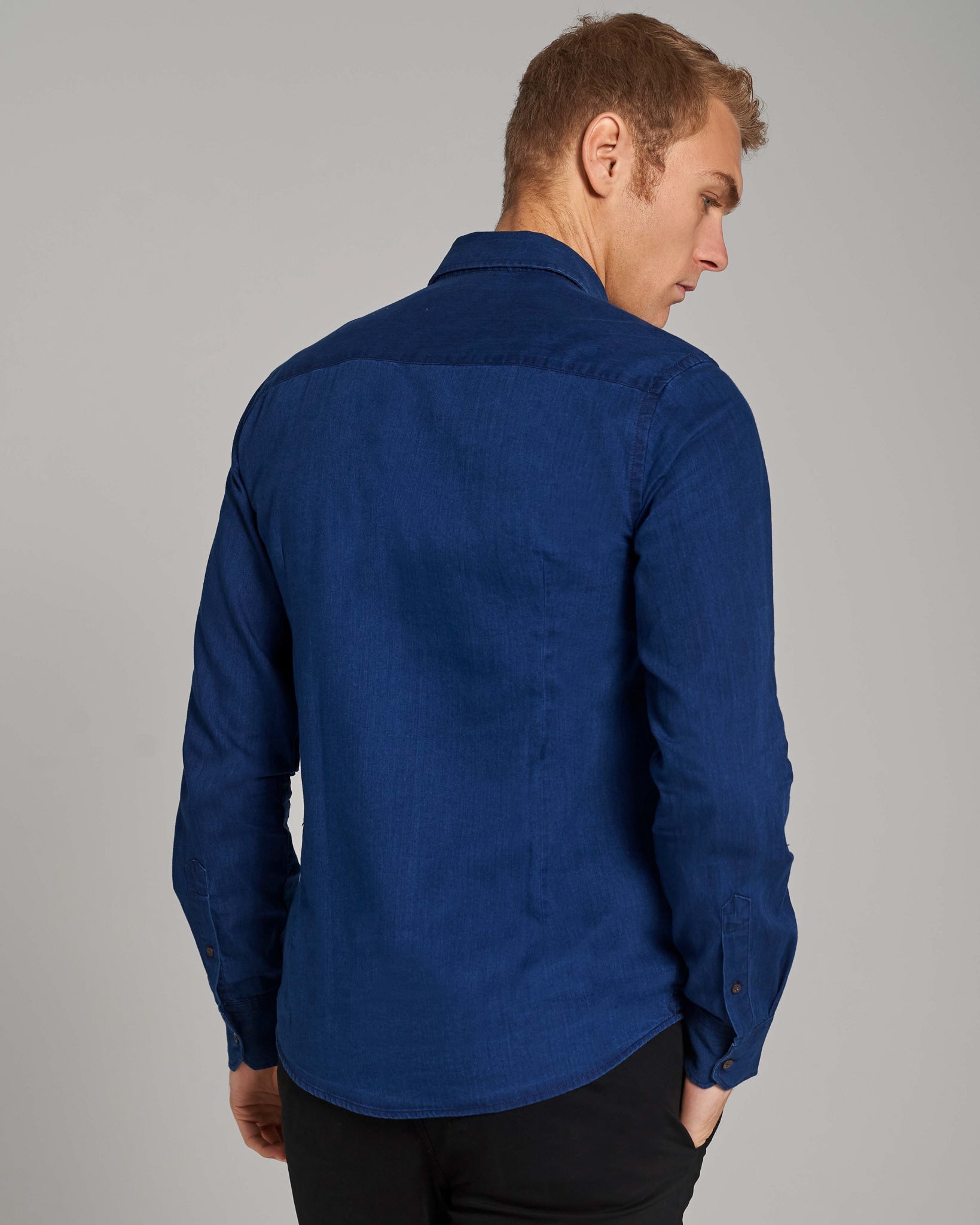 BS Norris Casual Slim Fit Skjorte - Indigo