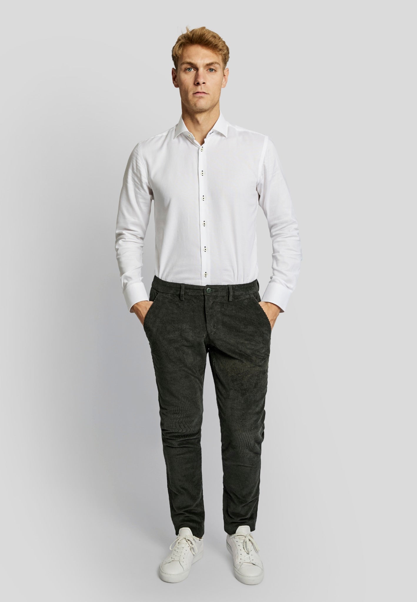 BS Alfred slim fit chinos - Green
