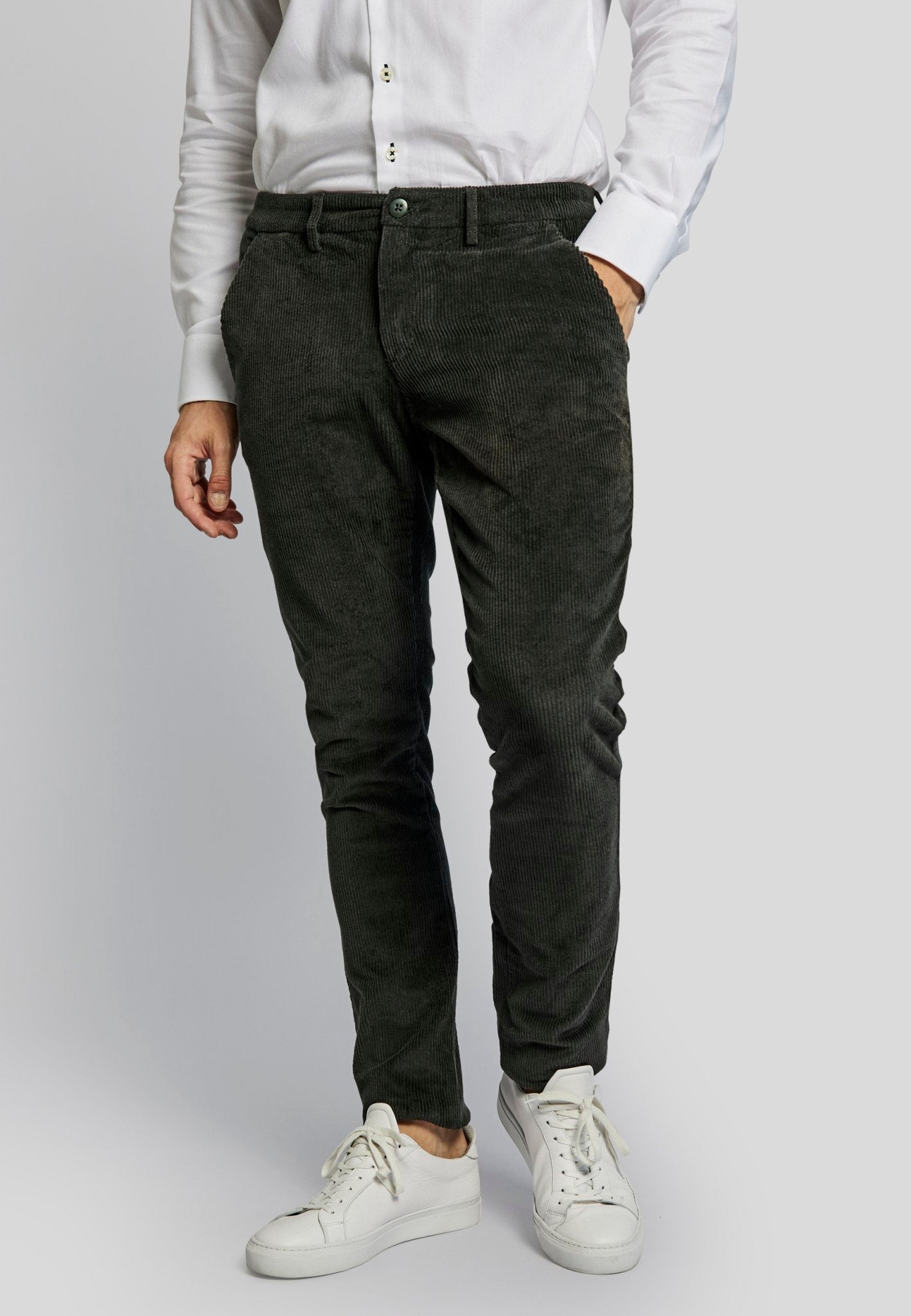 BS Alfred slim fit chinos - Green