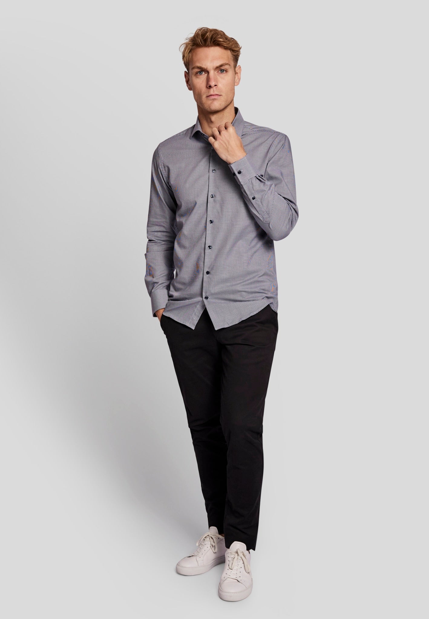 BS Omar slim fit shirt - Dark Blue