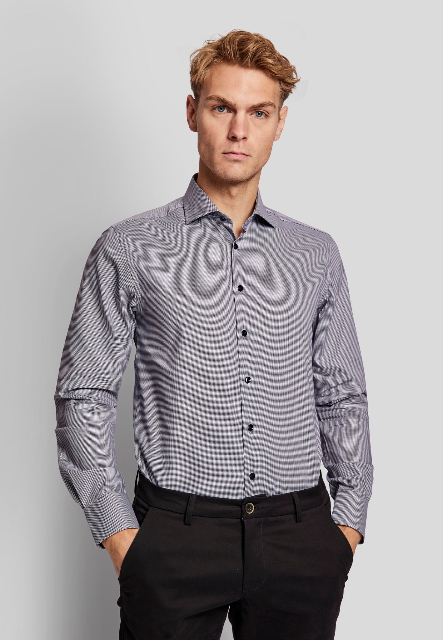 BS Omar slim fit shirt - Dark Blue