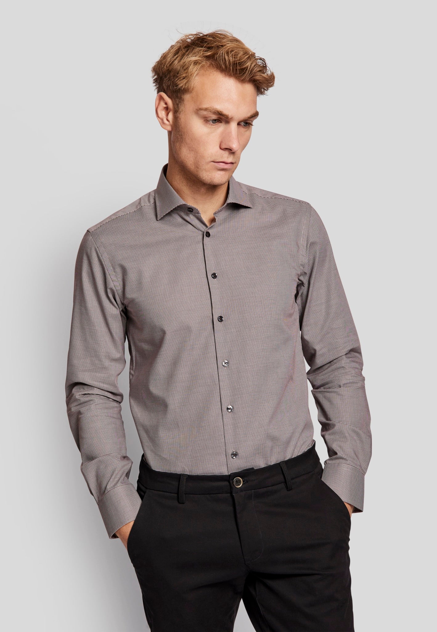 BS Tusk slim fit Skjorte - Brown