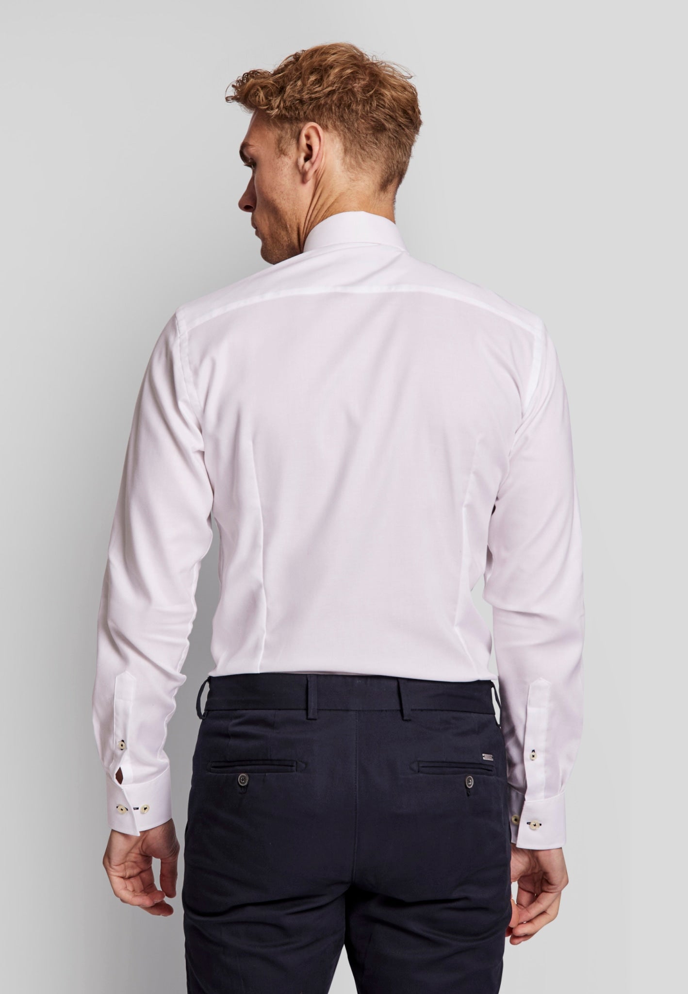 BS Tung slim fit Skjorte - White
