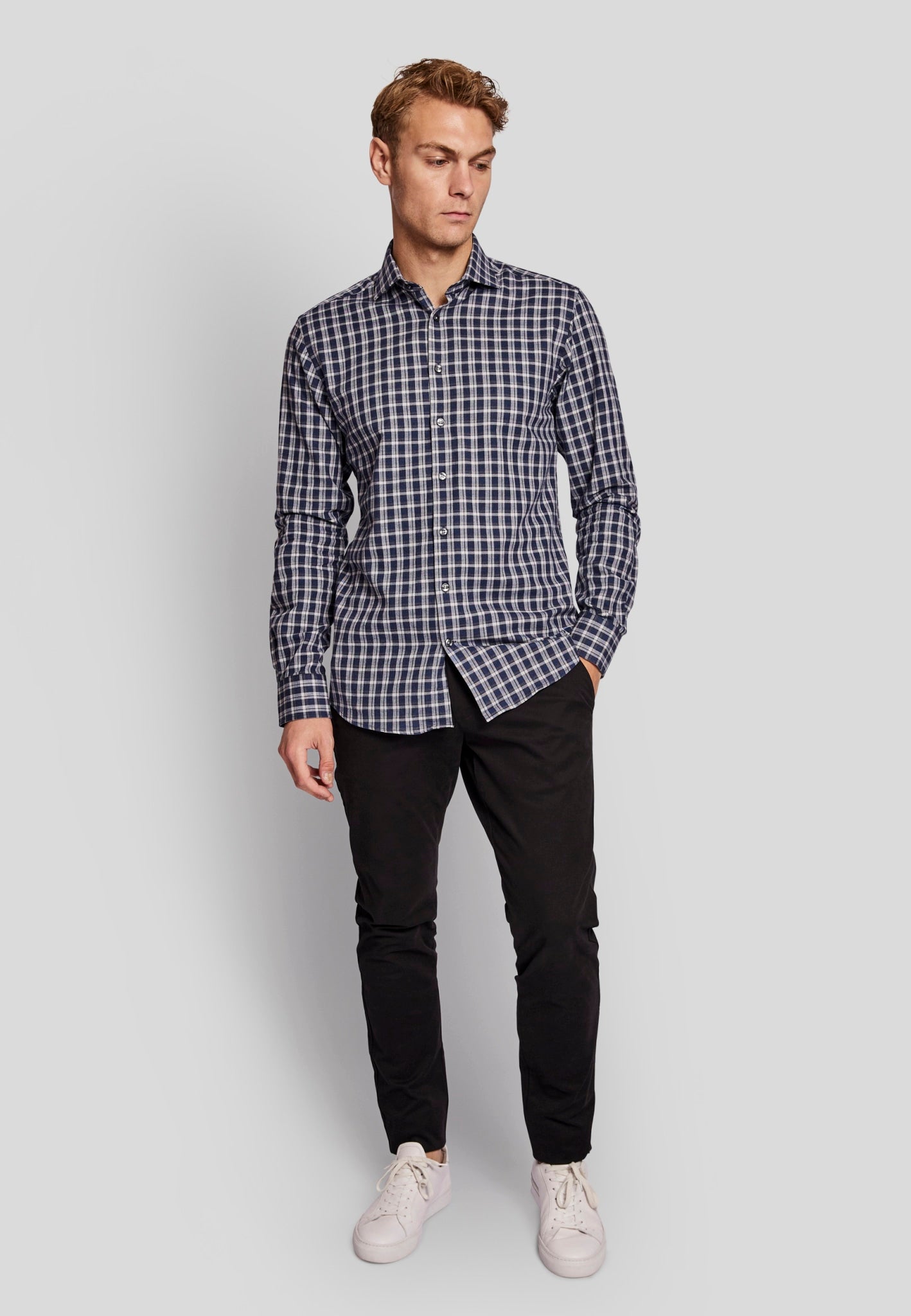 BS Emerson modern fit Skjorte - Blue