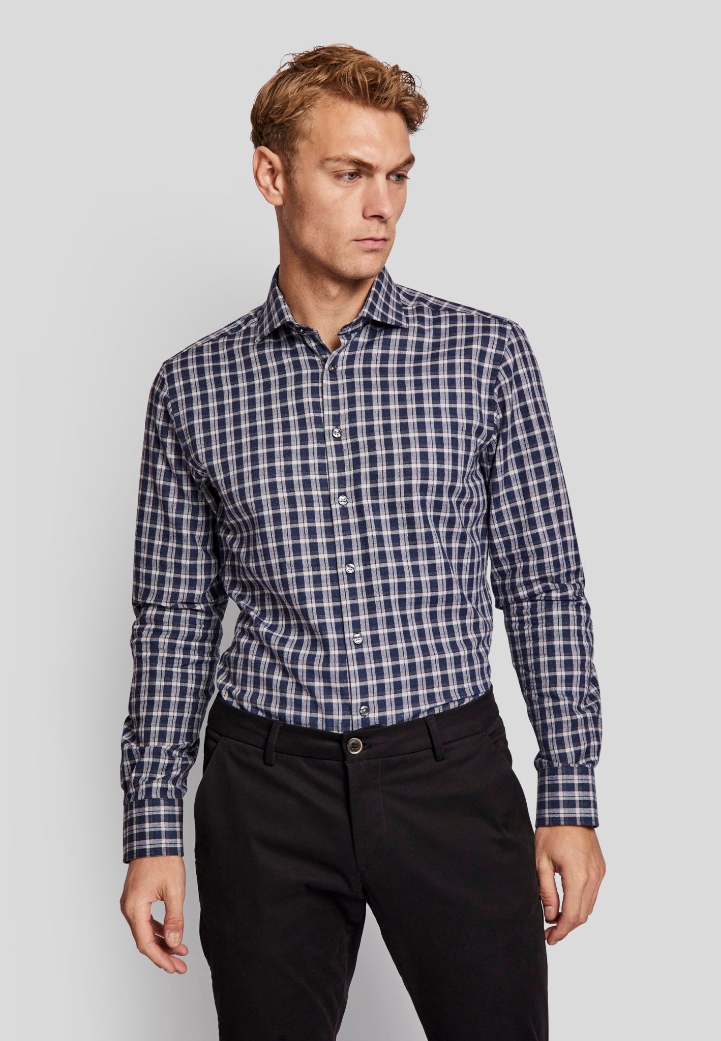 BS Emerson modern fit Skjorte - Blue