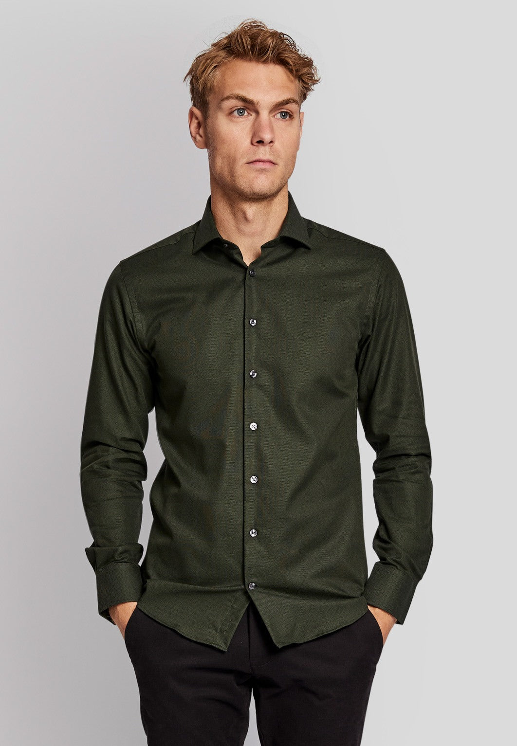BS Leina modern fit Skjorte - Green