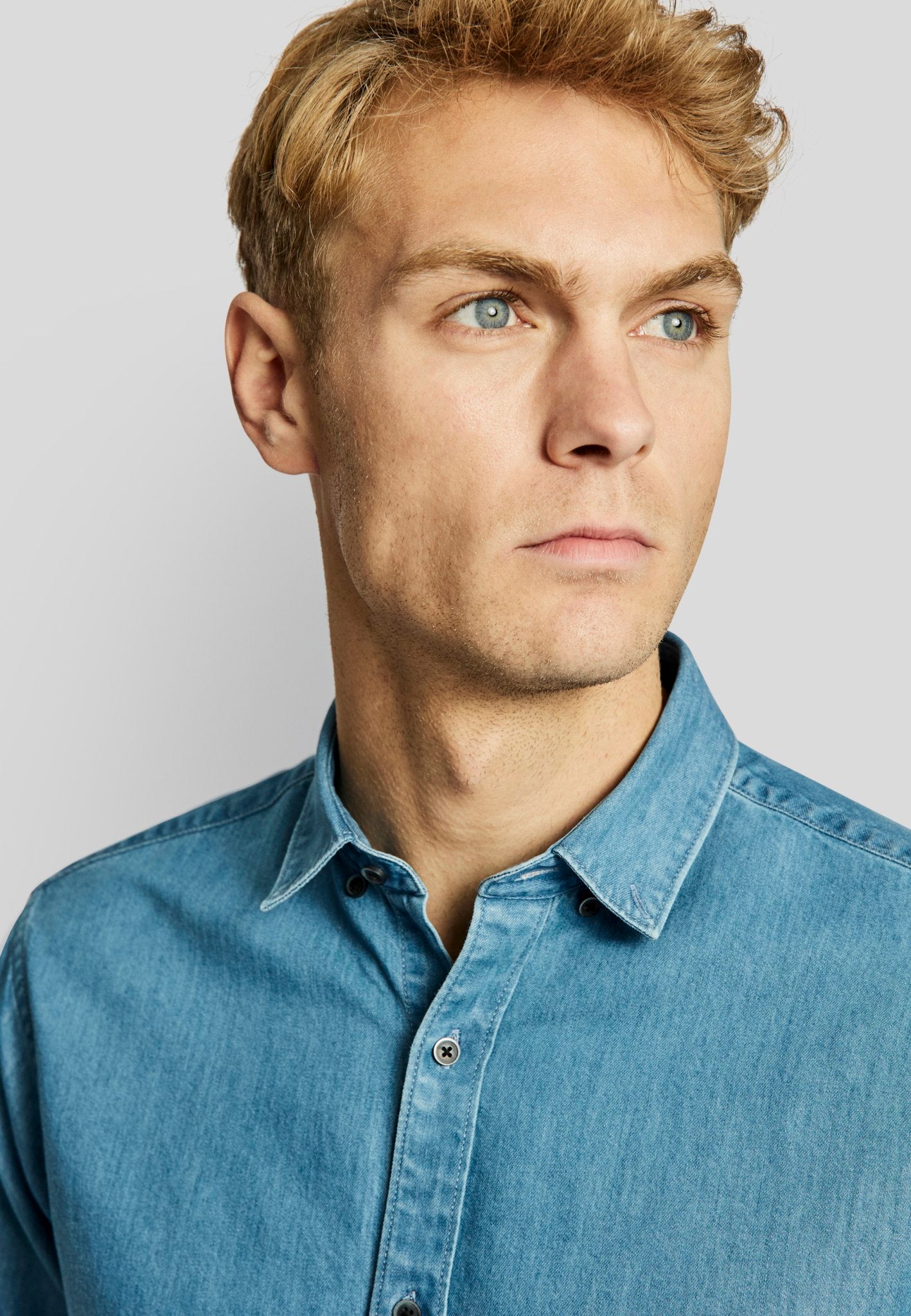 BS Elverum casual slim fit shirt - Blue