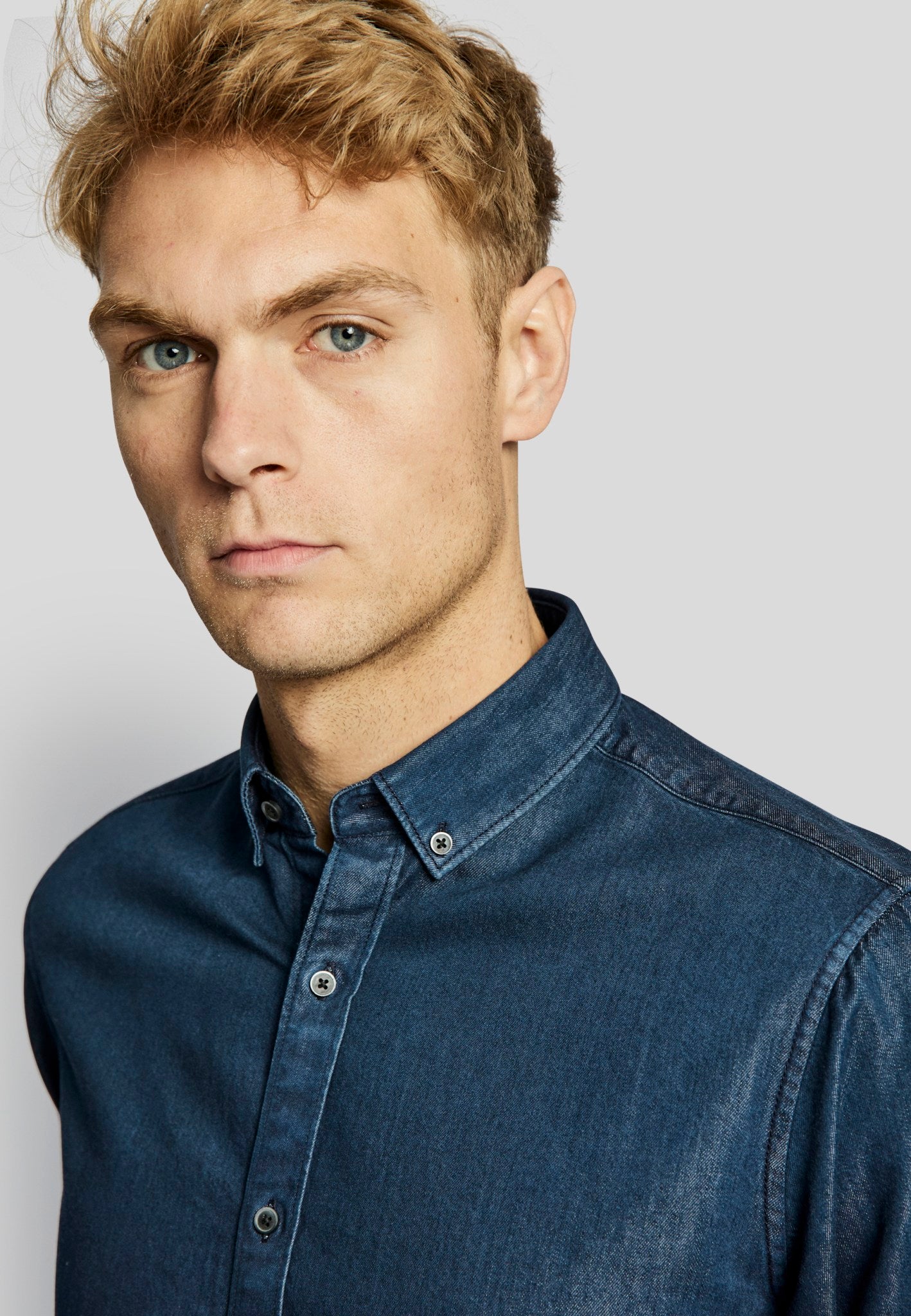 BS Elverum casual slim fit shirt - Indigo