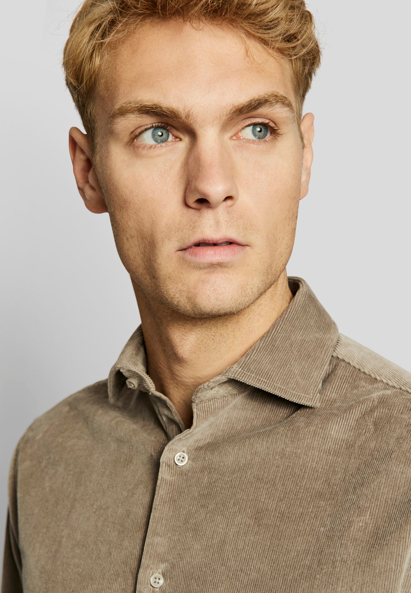 BS Kongsberg casual slim fit Skjorte - Mud