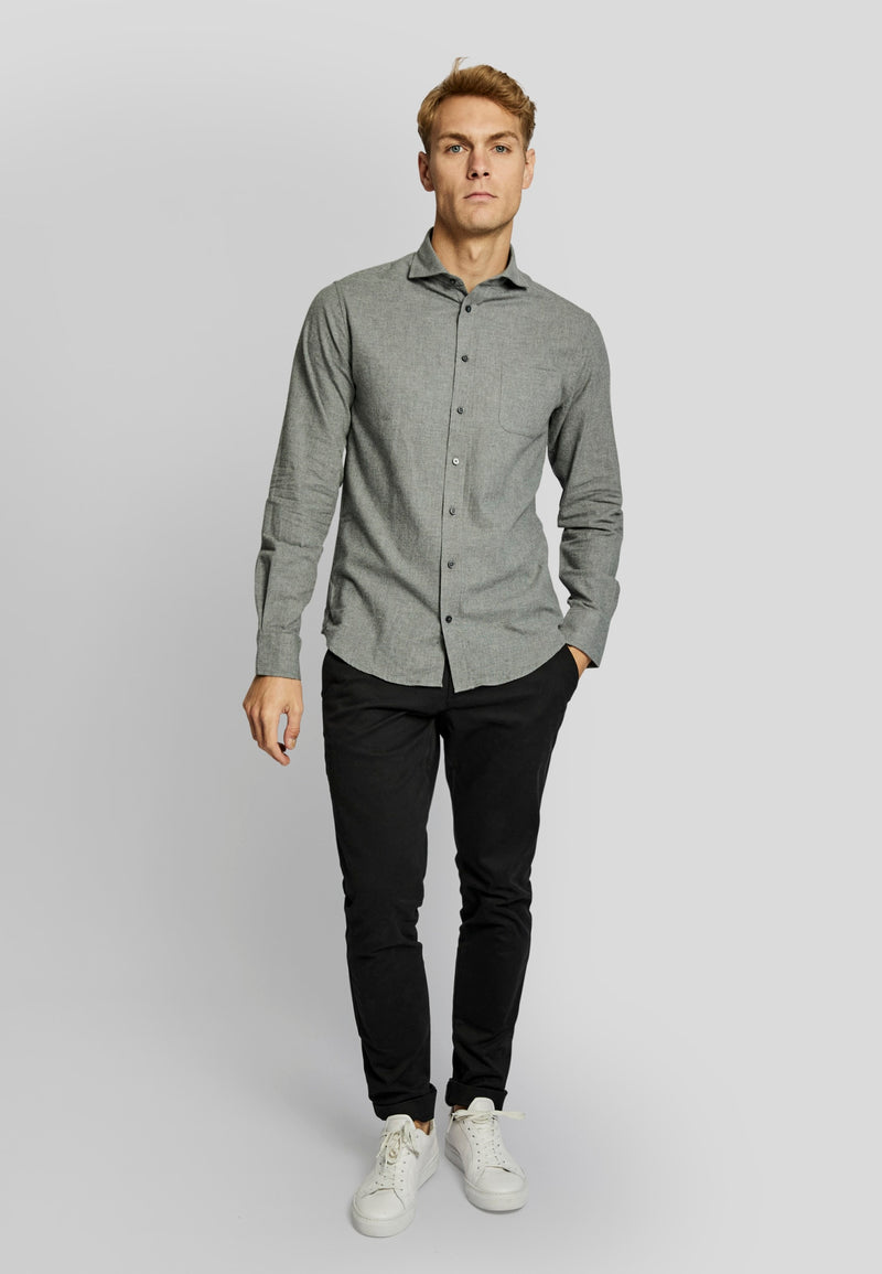 BS Halden casual slim fit shirt - Grey