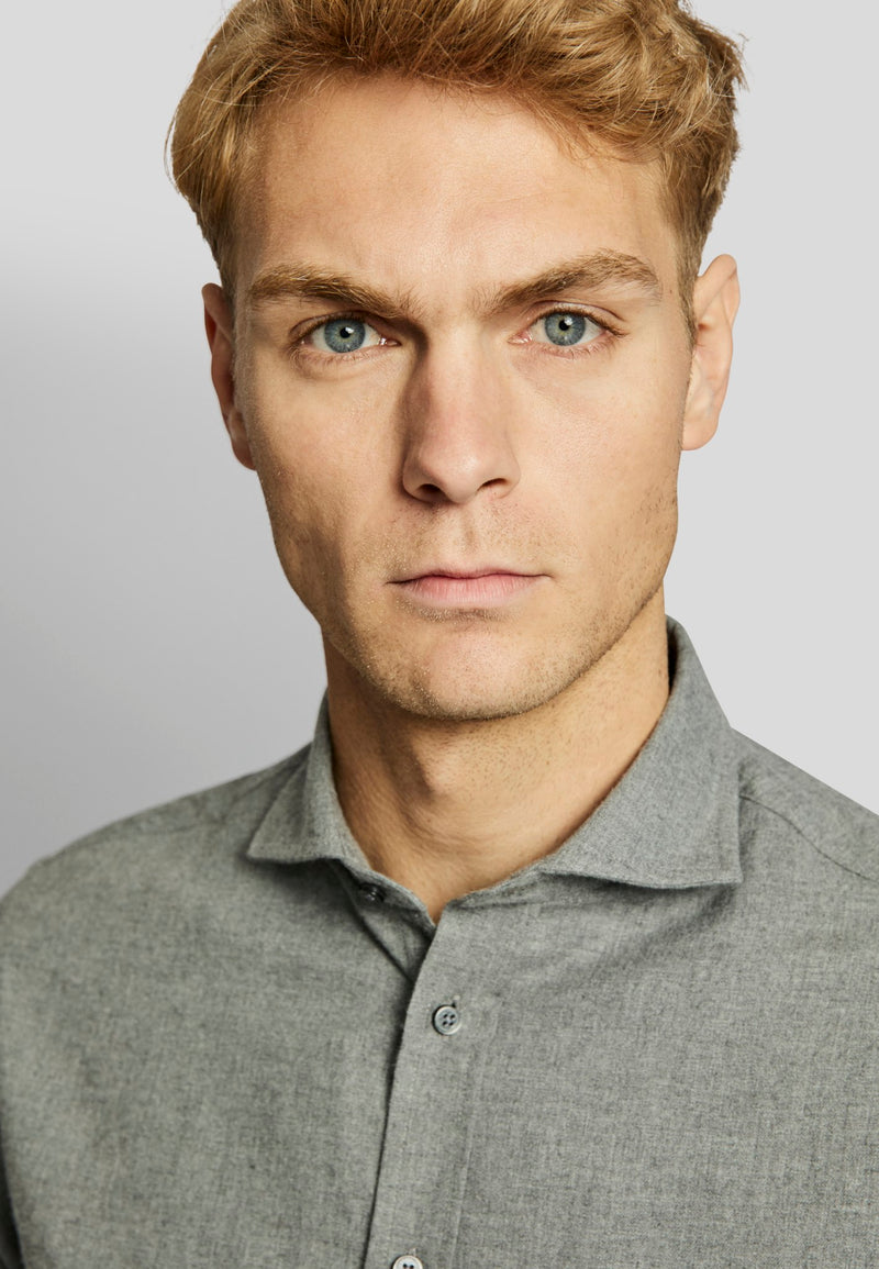 BS Halden casual slim fit shirt - Grey