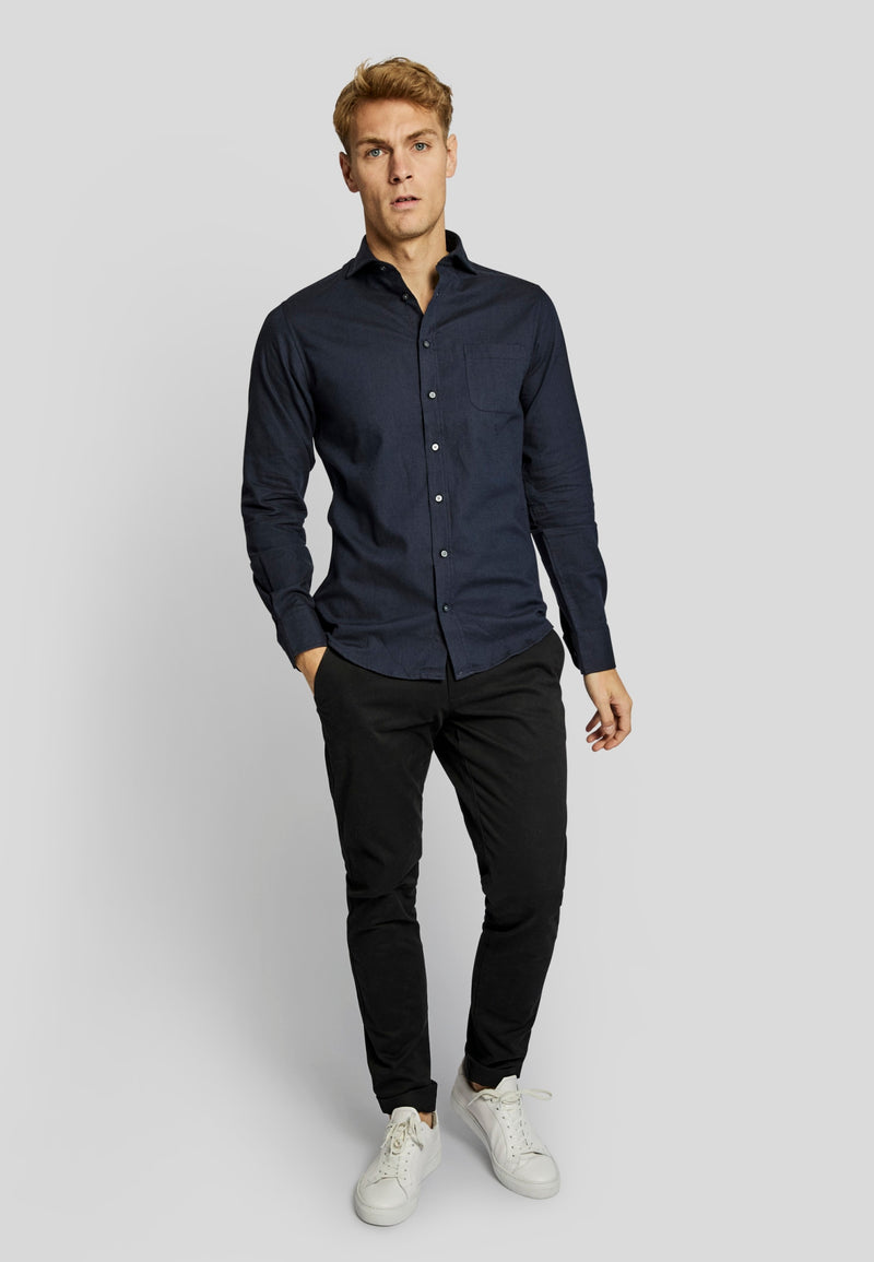 BS Halden casual slim fit shirt - Navy