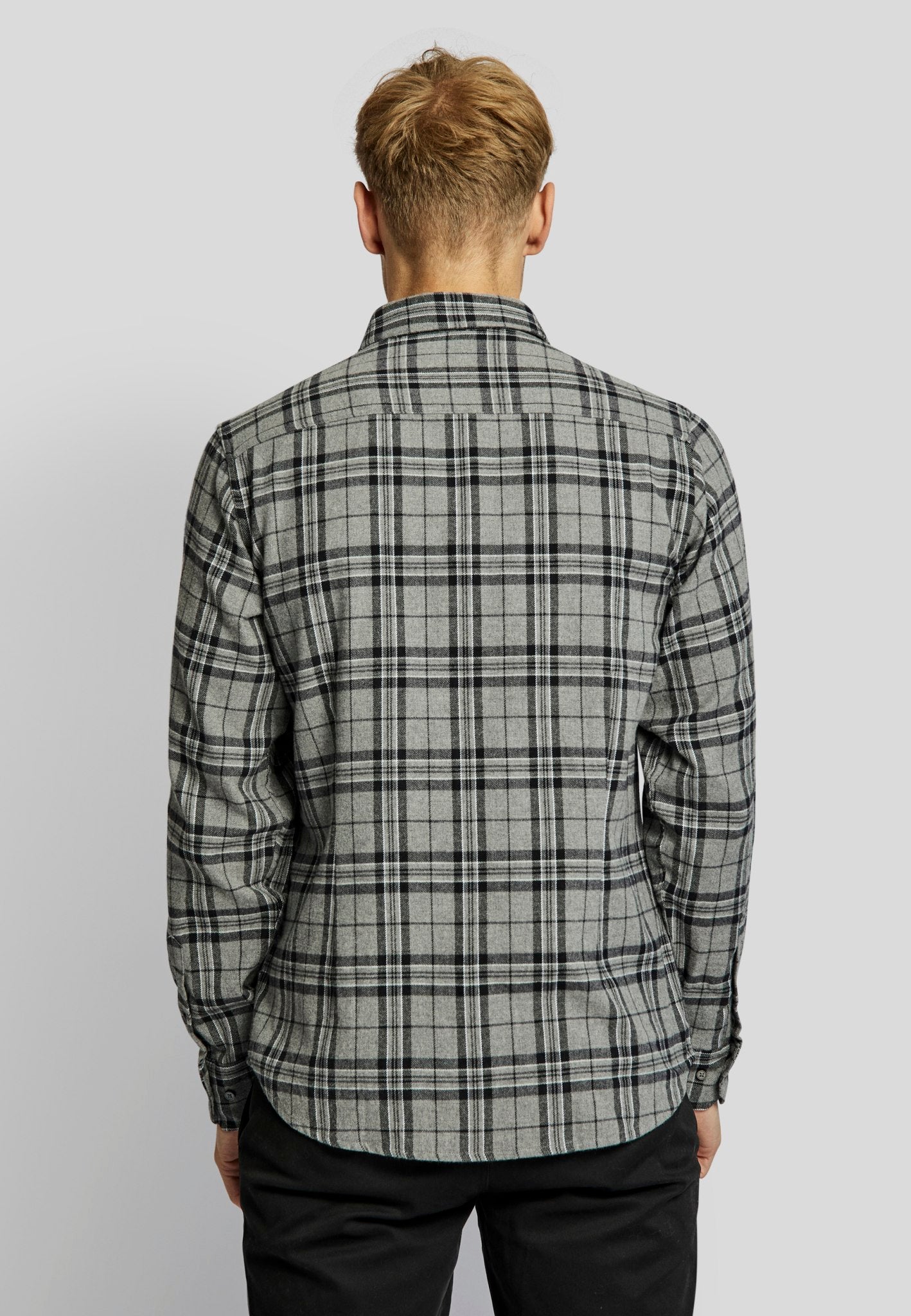 BS Trondheim casual slim fit Skjorte - Grey