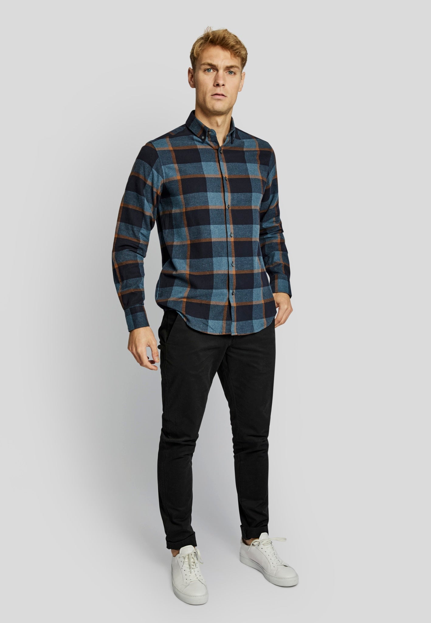 BS Lillestroem casual slim fit Skjorte - Dark Blue