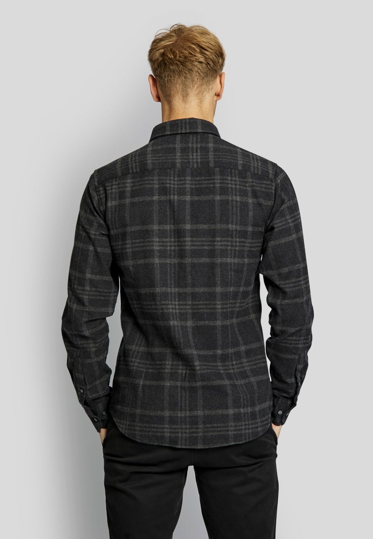 BS Sarpsborg casual slim fit Skjorte - Black