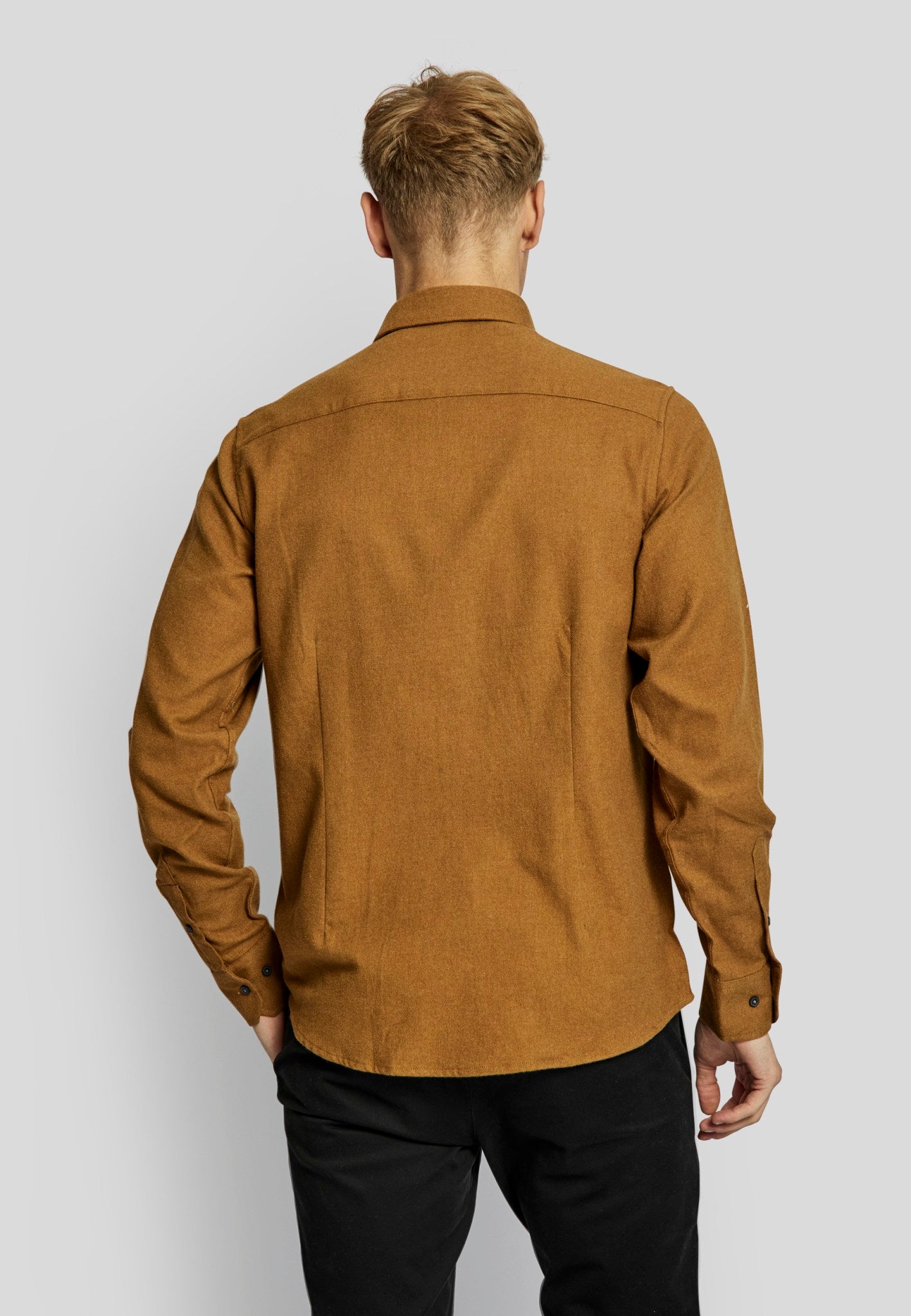 BS Tromsoe casual slim fit Skjorte - Camel