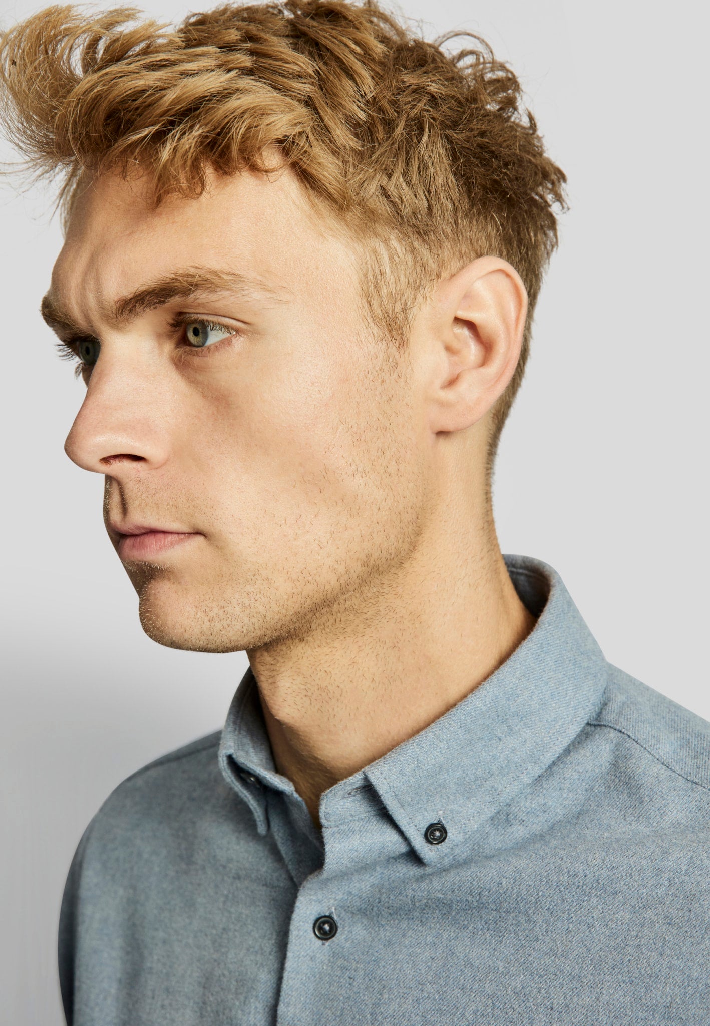 BS Tromsoe casual slim fit Skjorte - Light Blue