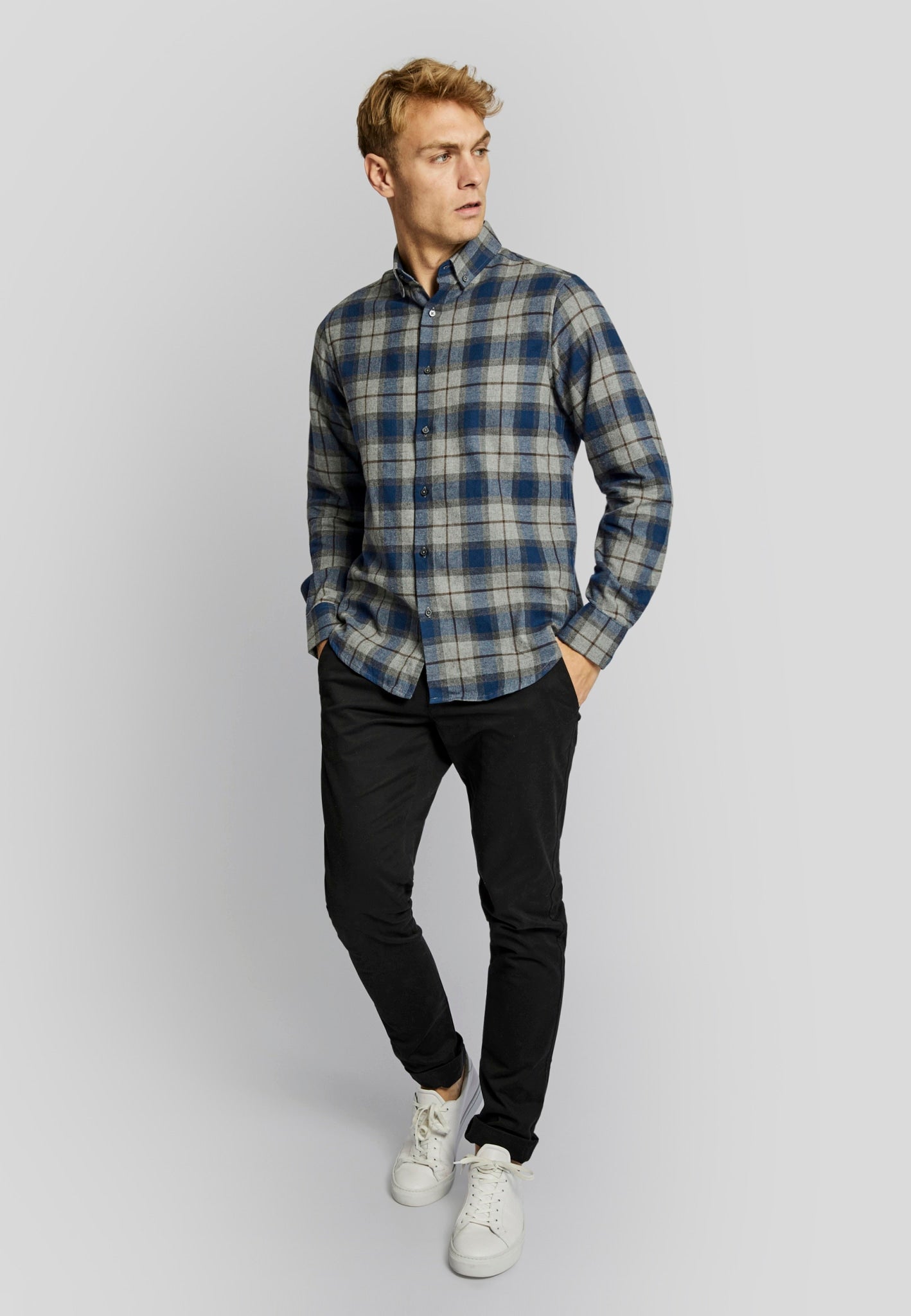 BS Bodoe casual modern fit Skjorte - Blue