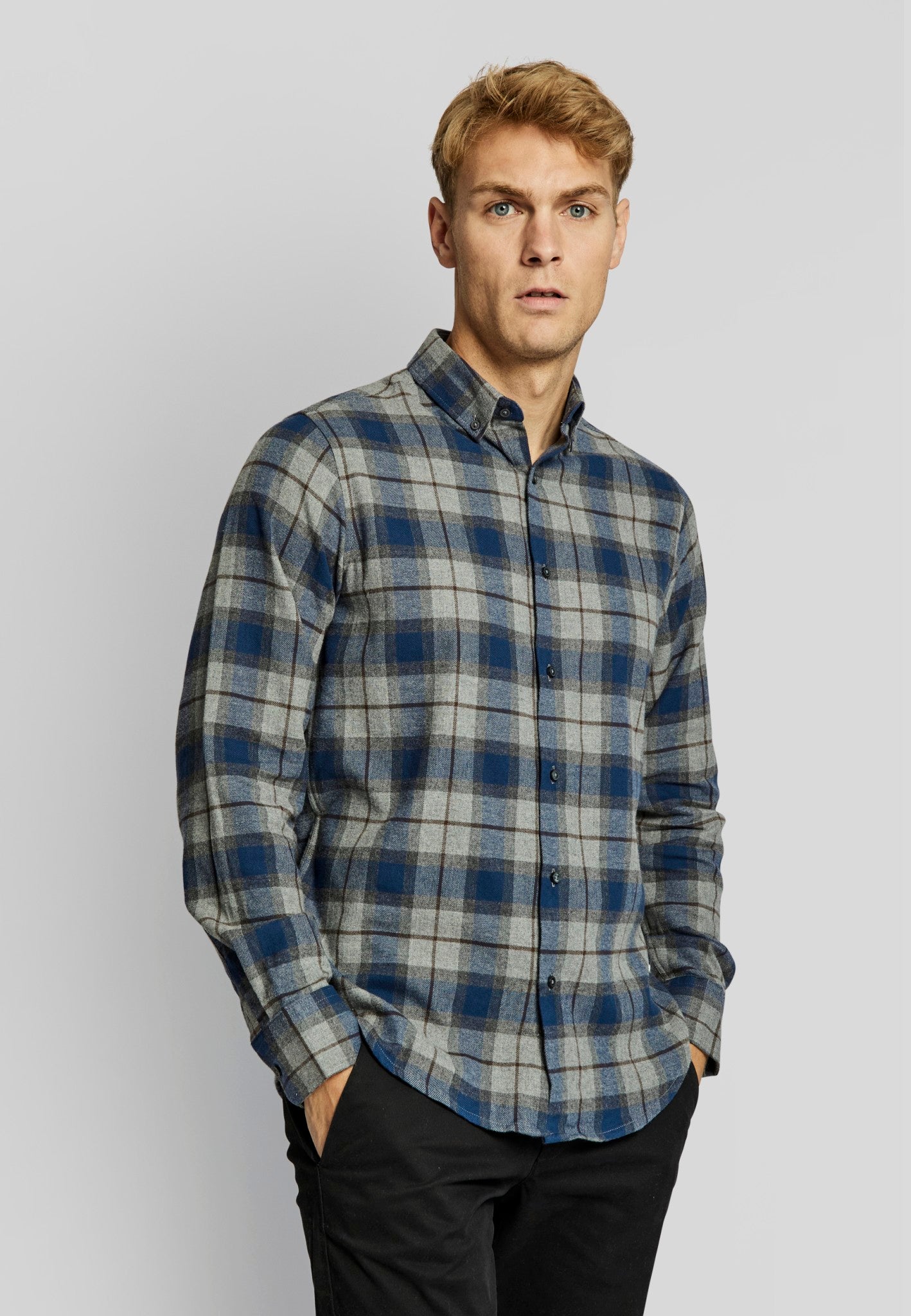 BS Bodoe casual modern fit Skjorte - Blue