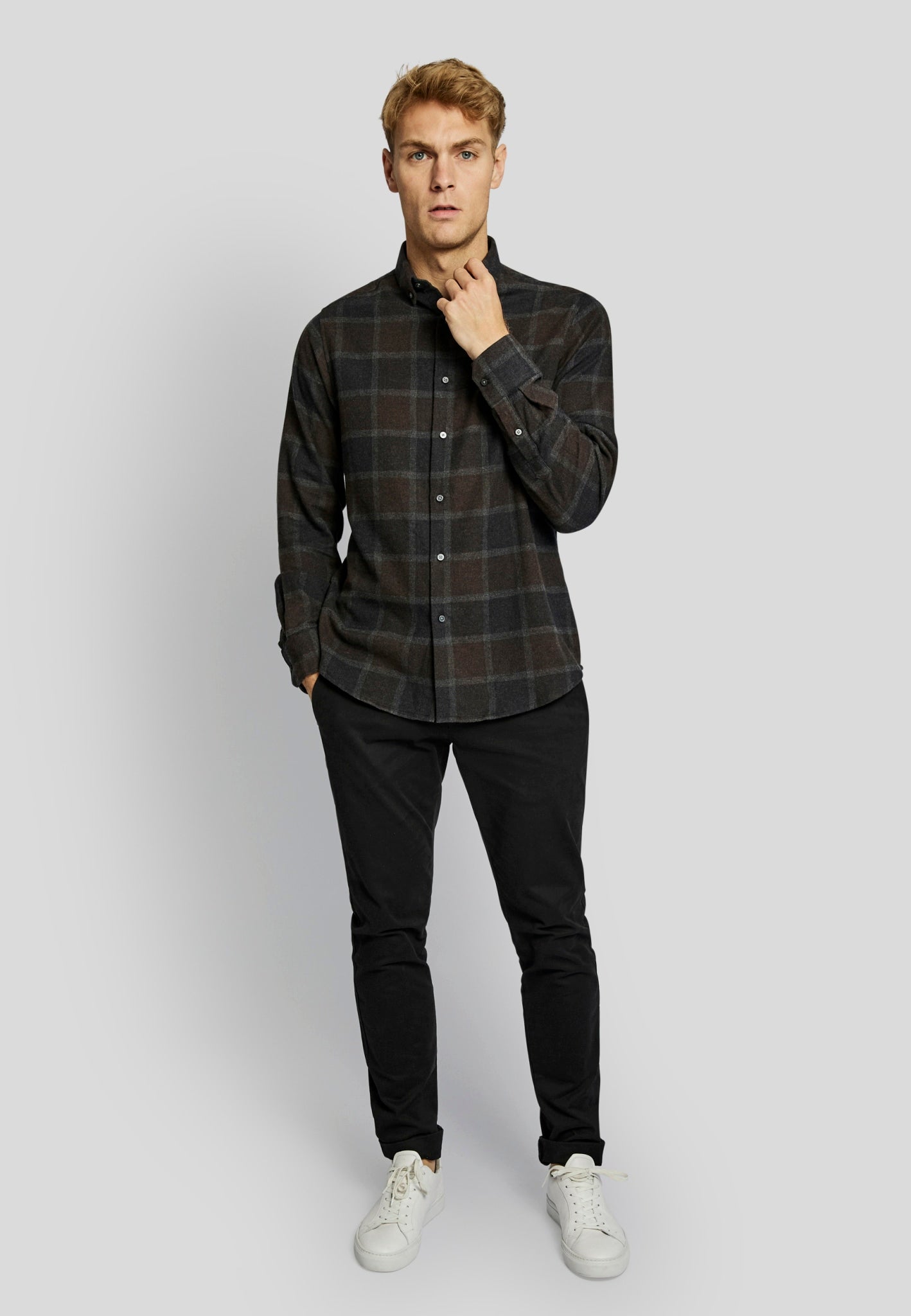 BS Stavanger casual modern fit Skjorte - Charcoal