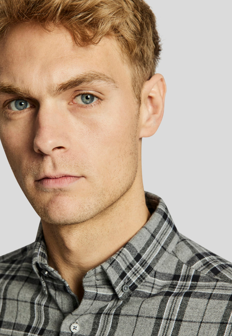 BS Bergen casual modern fit shirt - Grey