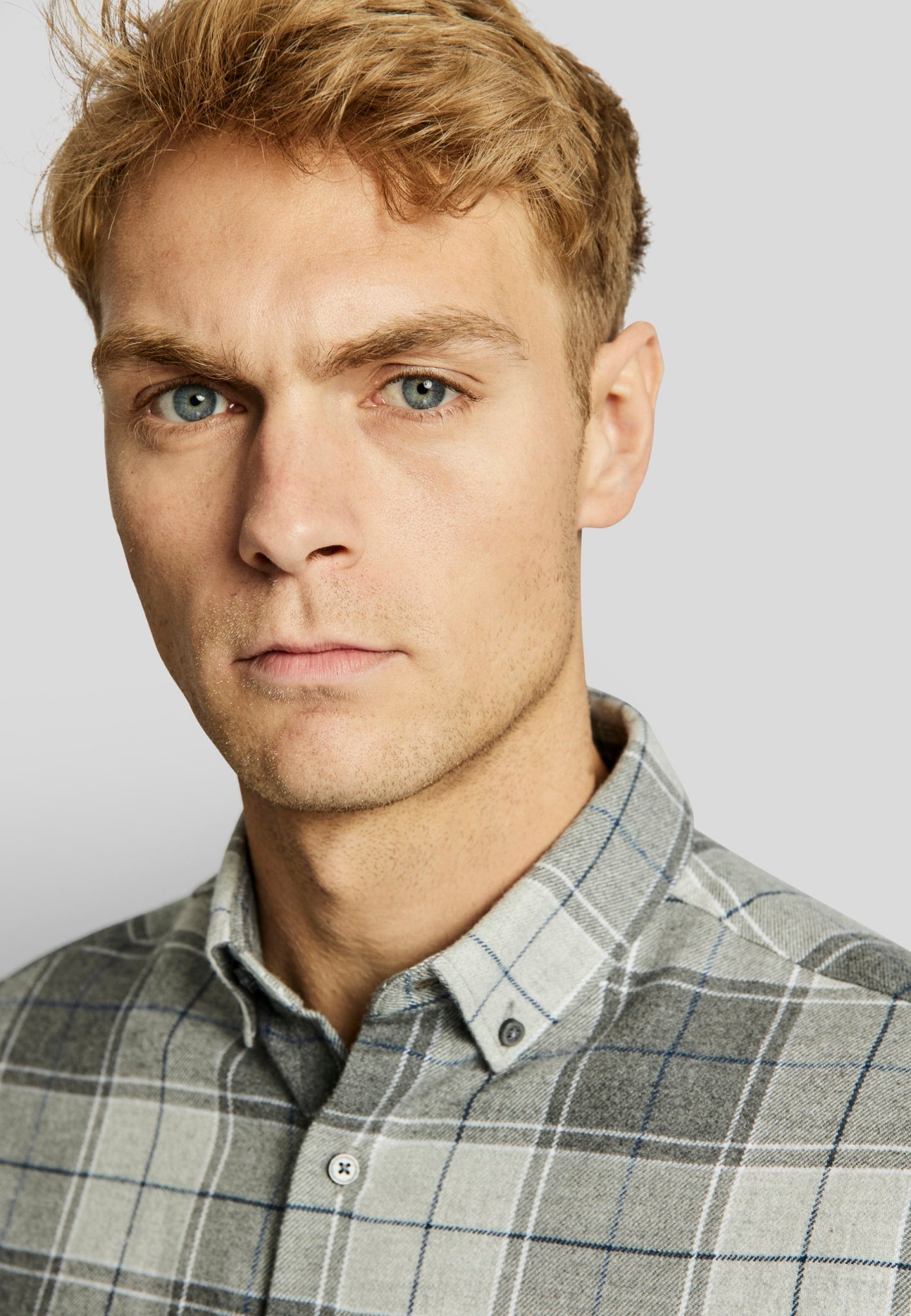 BS Atla casual modern fit Skjorte - Light Grey