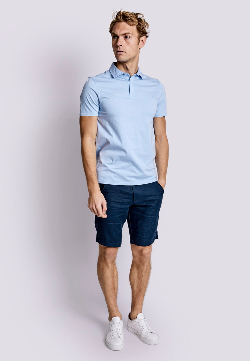 BS Natesan Regular Fit Polo Shirt - Light Blue