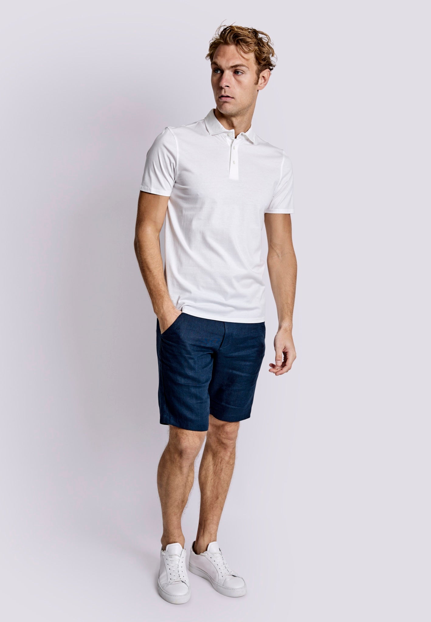 BS Natesan Regular Fit Polo Shirt - White