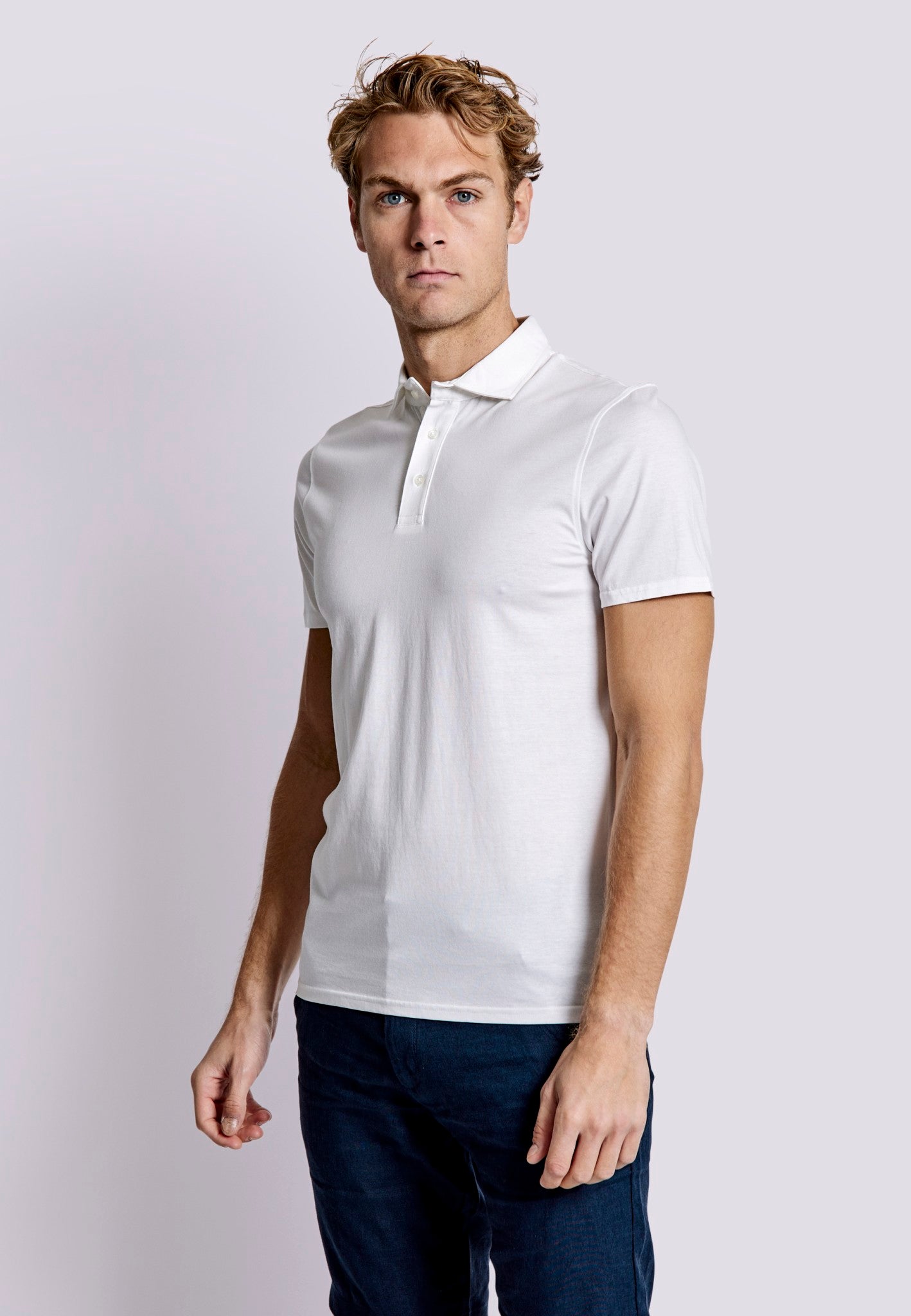 BS Natesan Regular Fit Polo Shirt - White