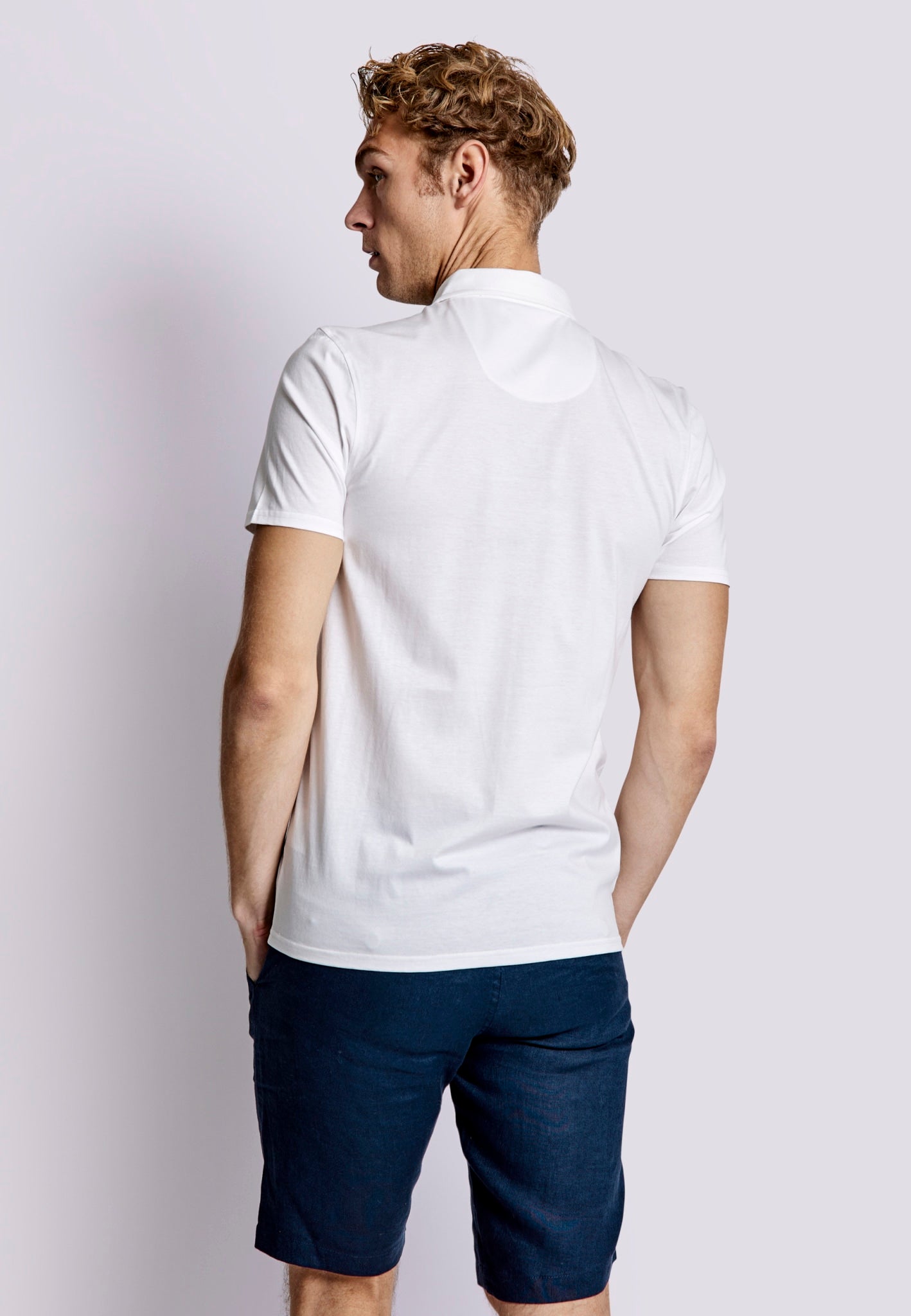 BS Natesan Regular Fit Polo Shirt - White