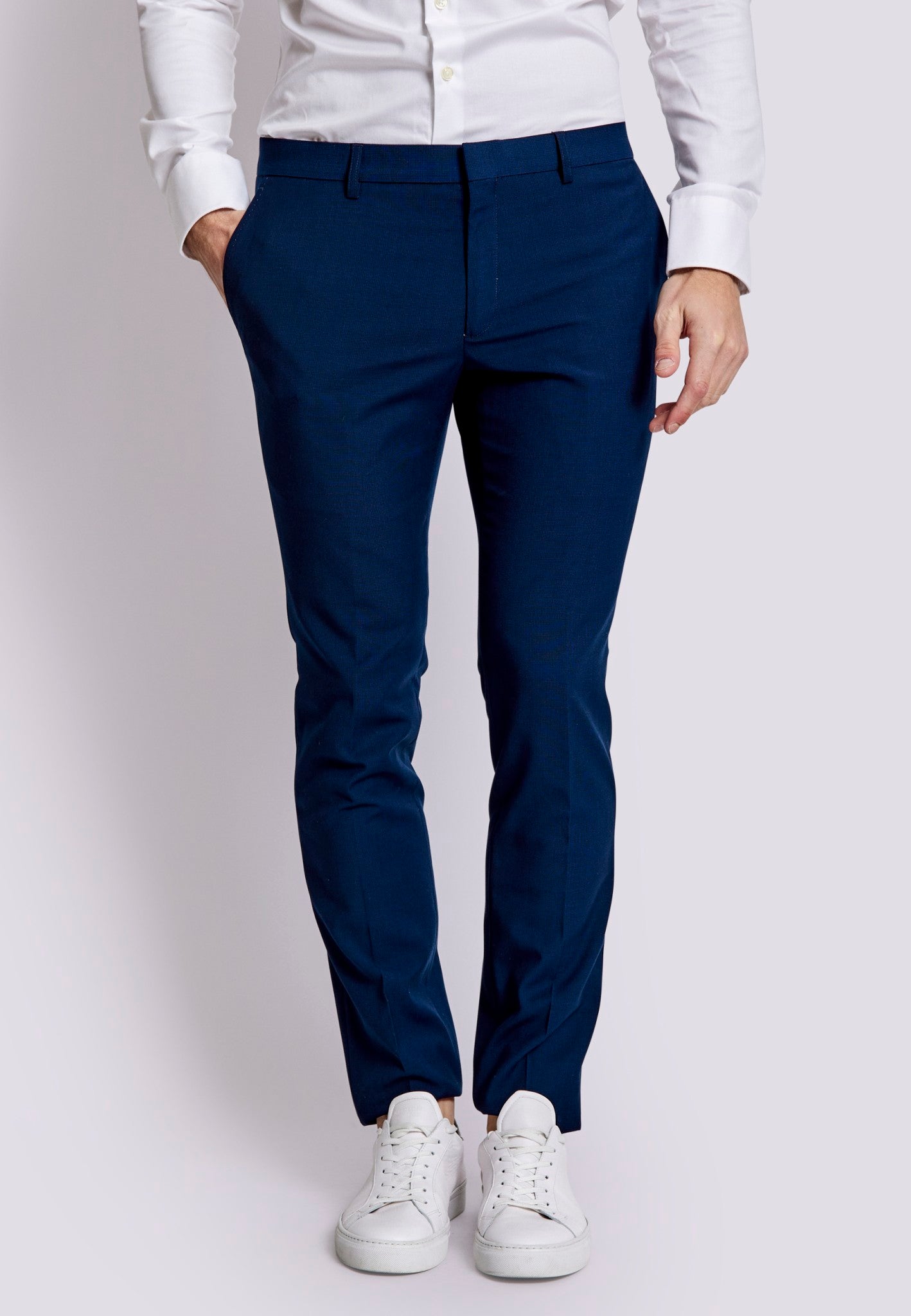 BS Arezzo Slim Fit Suit Pants - Dark Blue