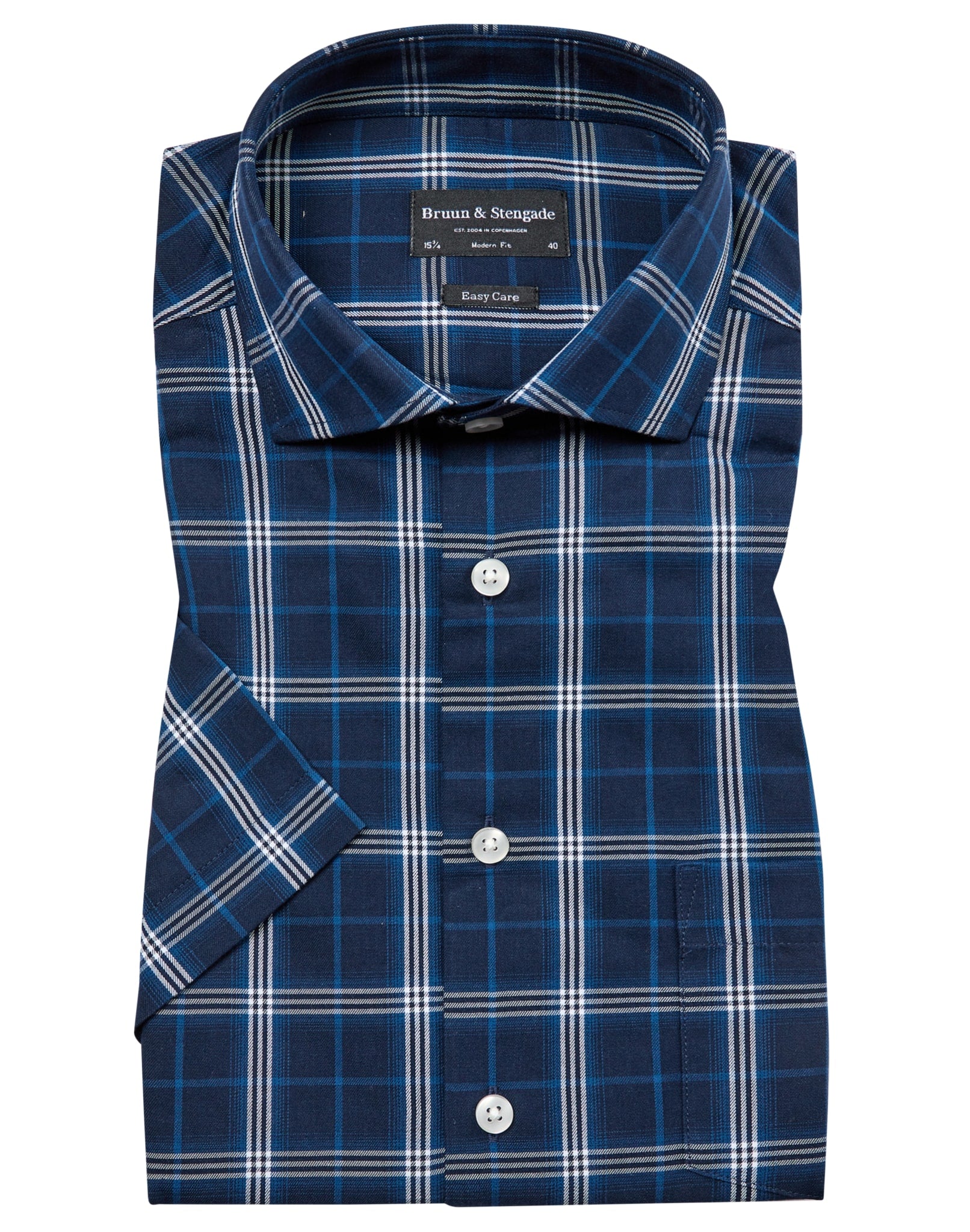 BS Haseeb Modern Fit Skjorte - Dark Blue