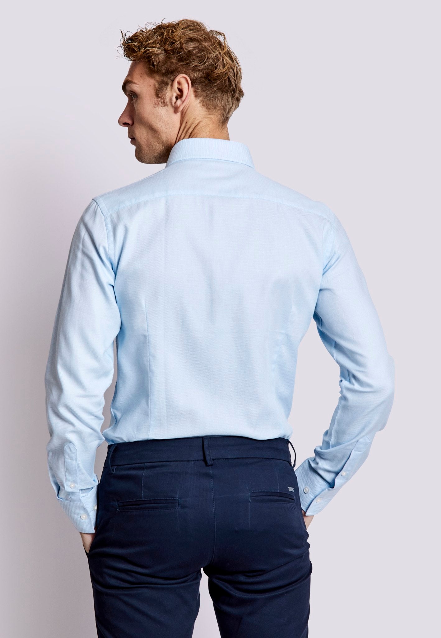 BS Sweeney Slim Fit Shirt - Light Blue