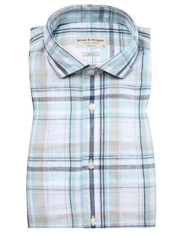 BS Almeria Casual Slim Fit Shirt - Light Green