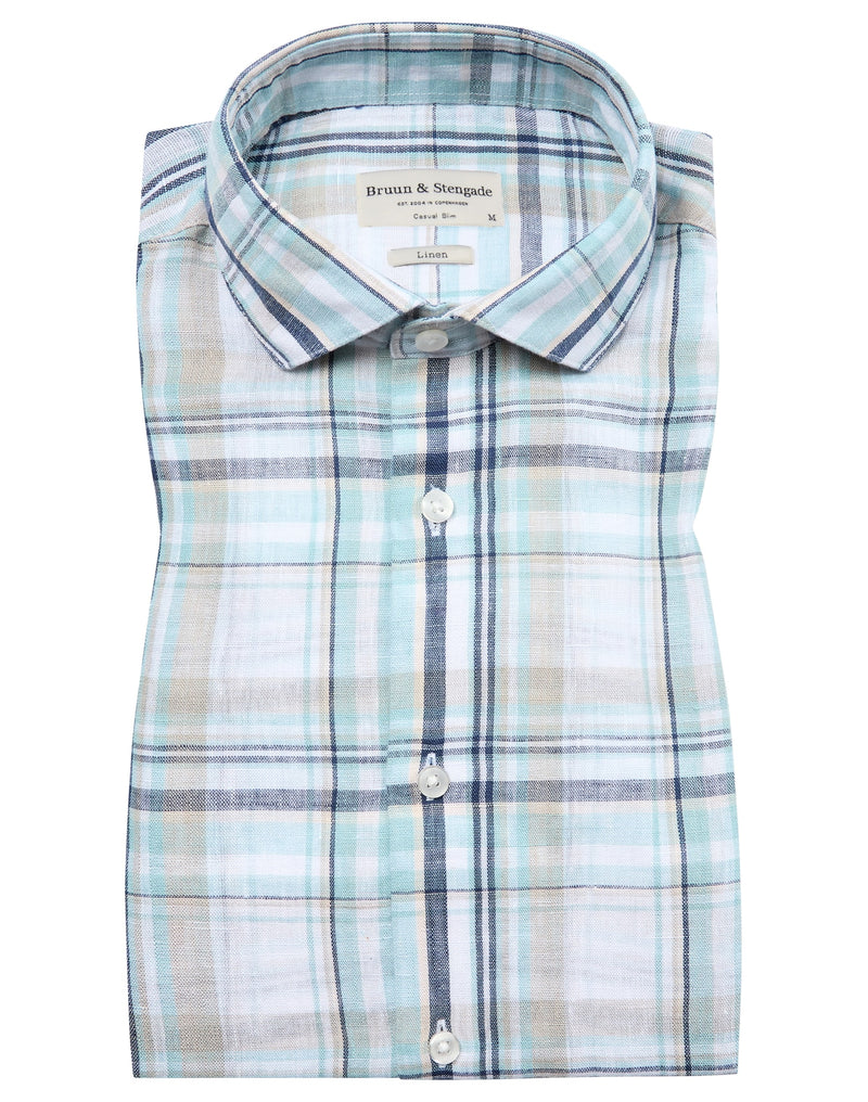 BS Almeria Casual Slim Fit Shirt - Light Green