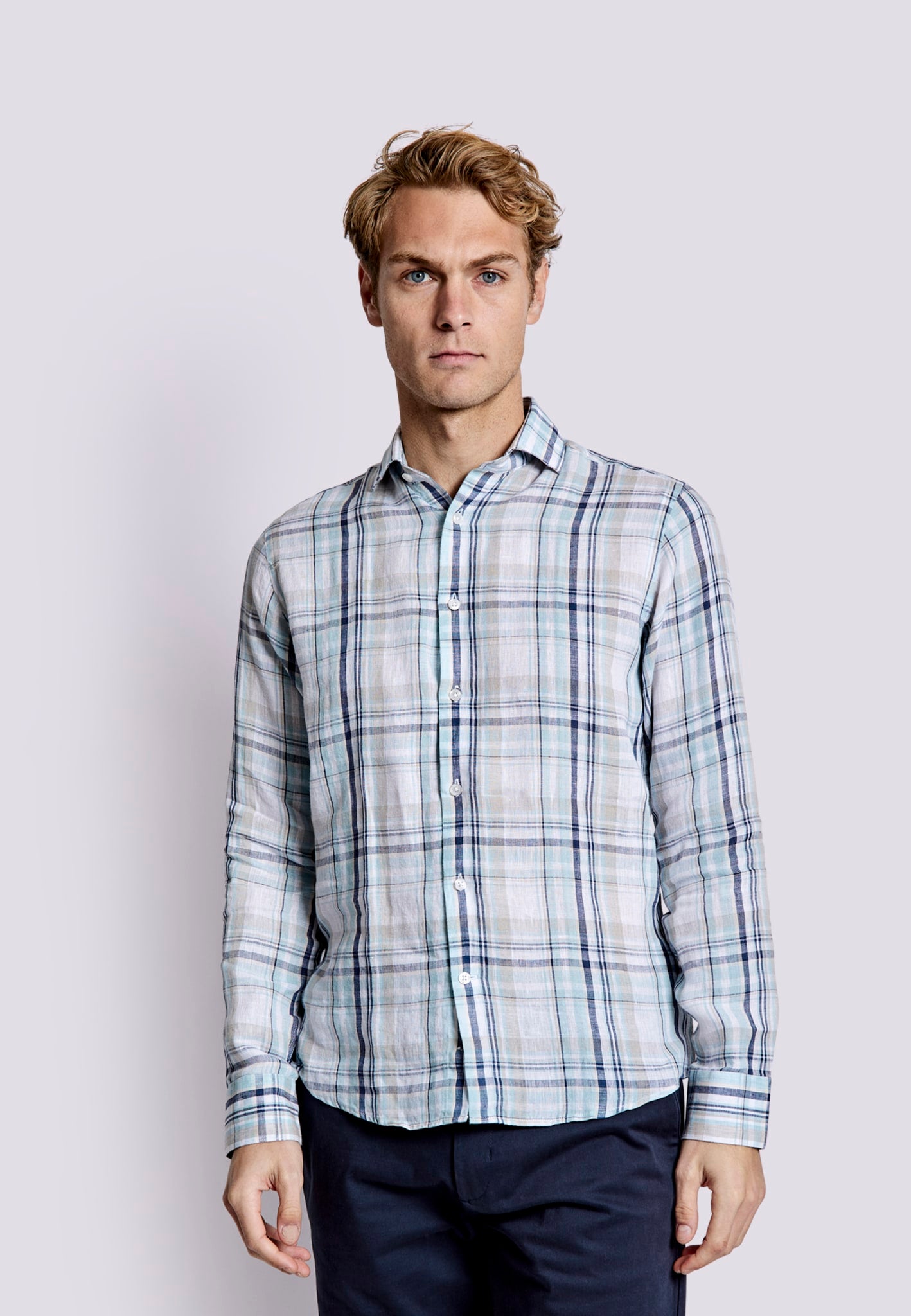 BS Almeria Casual Slim Fit Shirt - Light Green