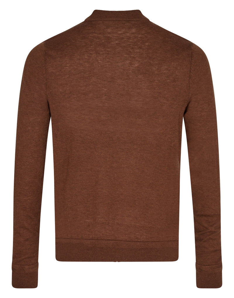 BS Elias Regular Fit Knitwear - Tobacco