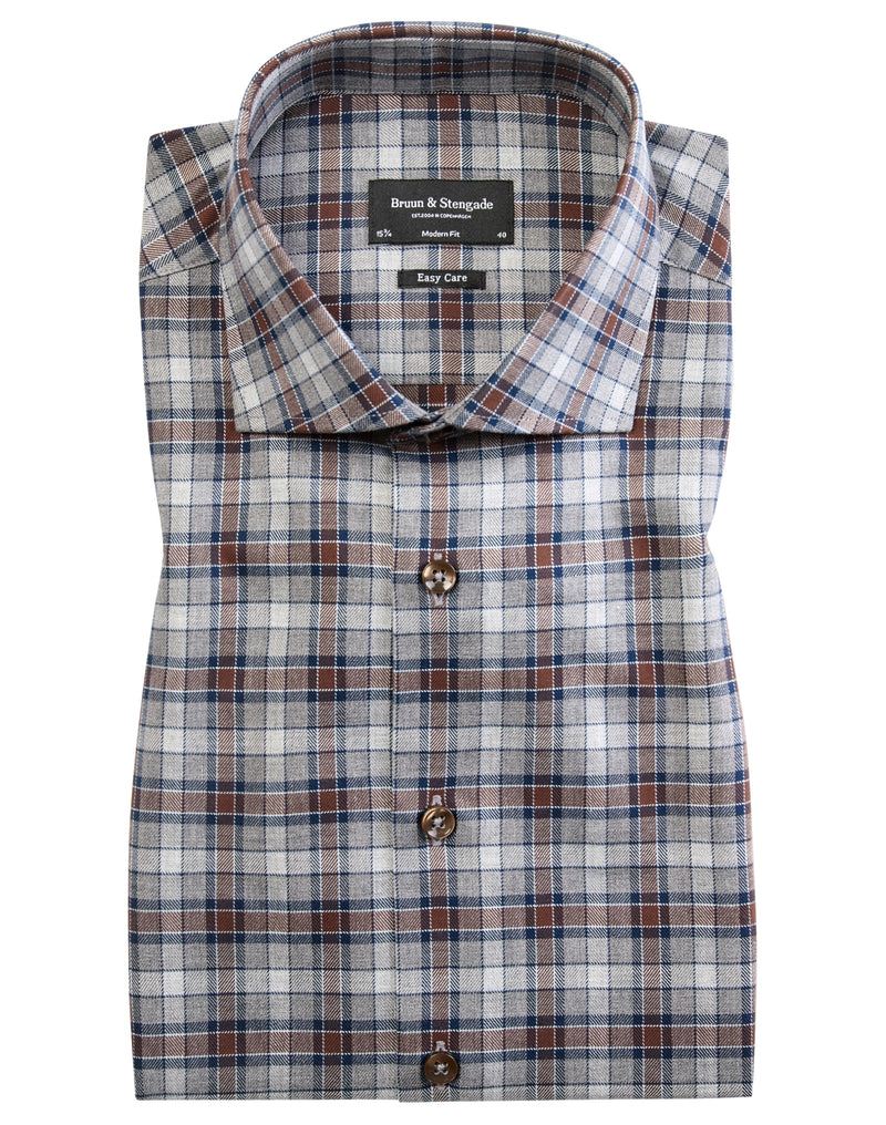 BS Edward Modern Fit Shirt - Brown